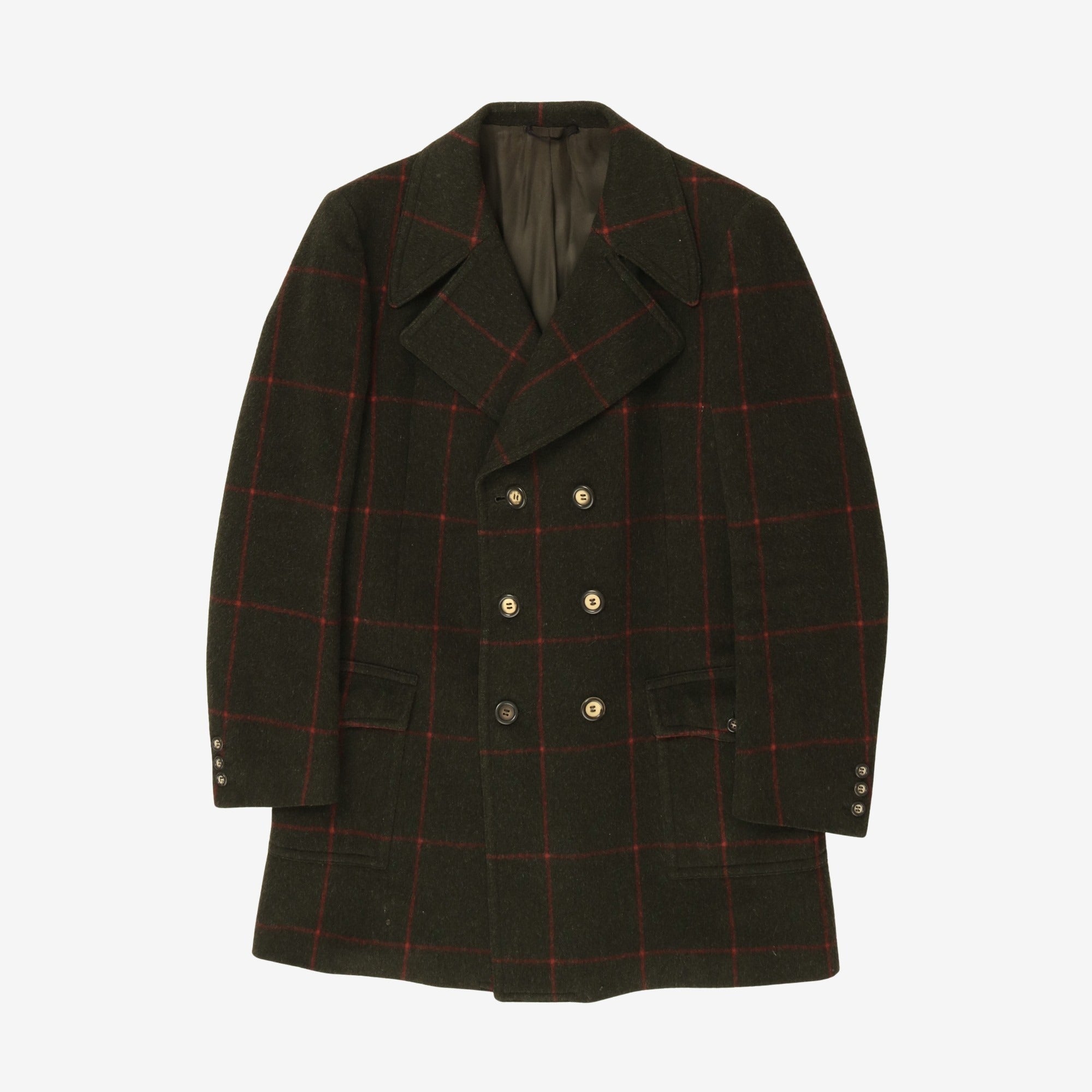 Wool Check DB Overcoat