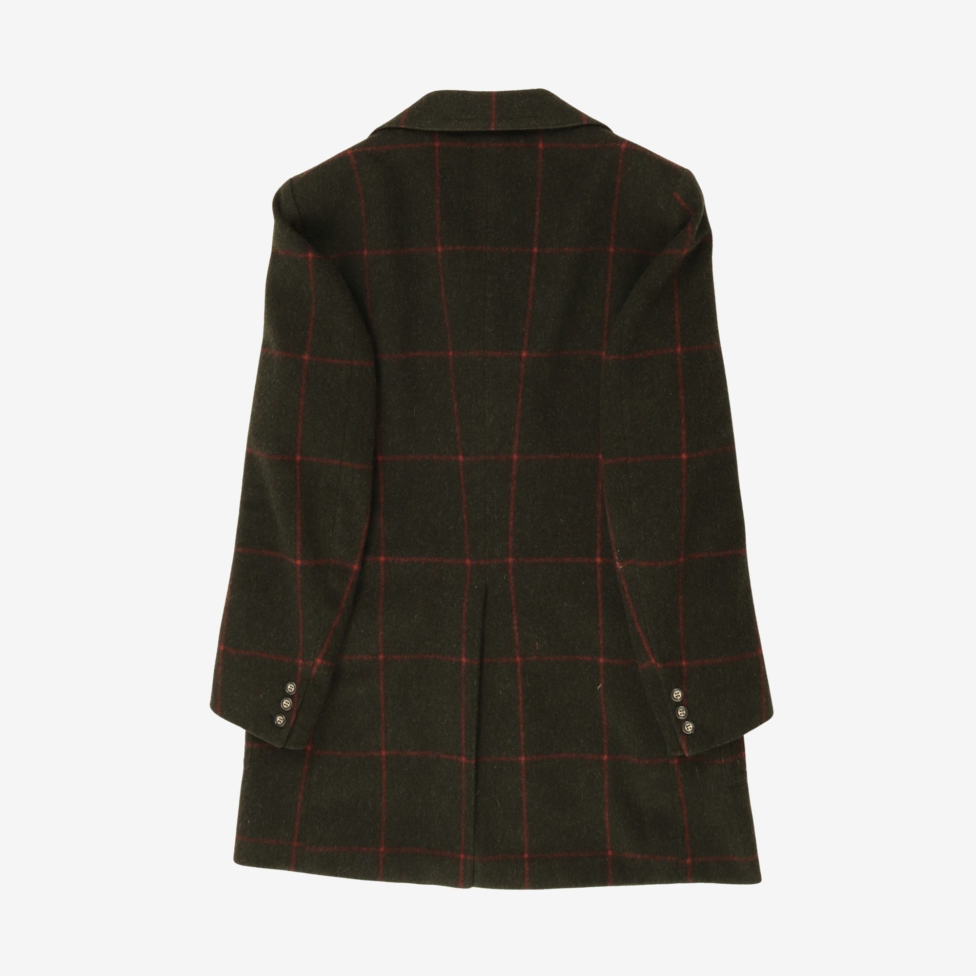 Wool Check DB Overcoat