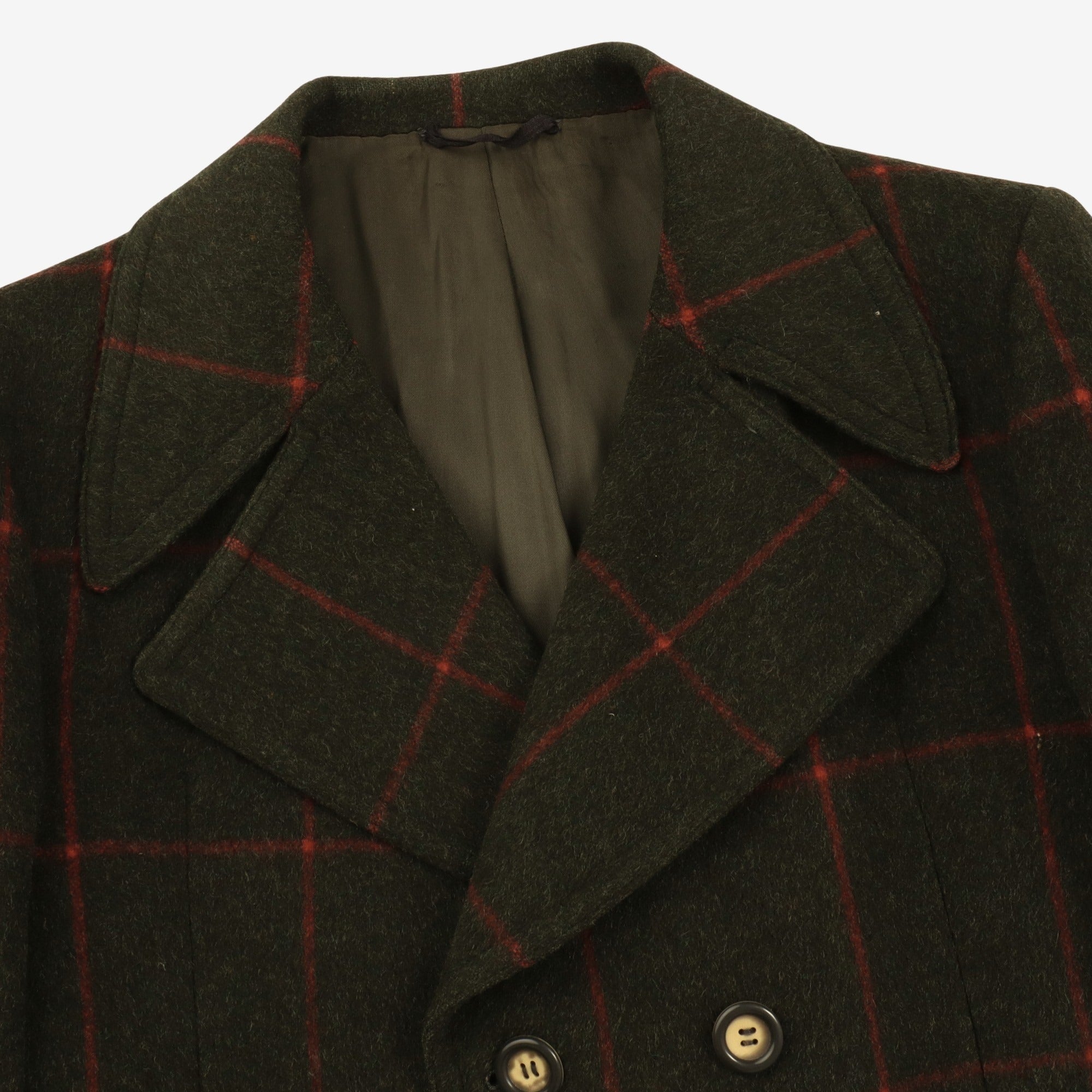Wool Check DB Overcoat