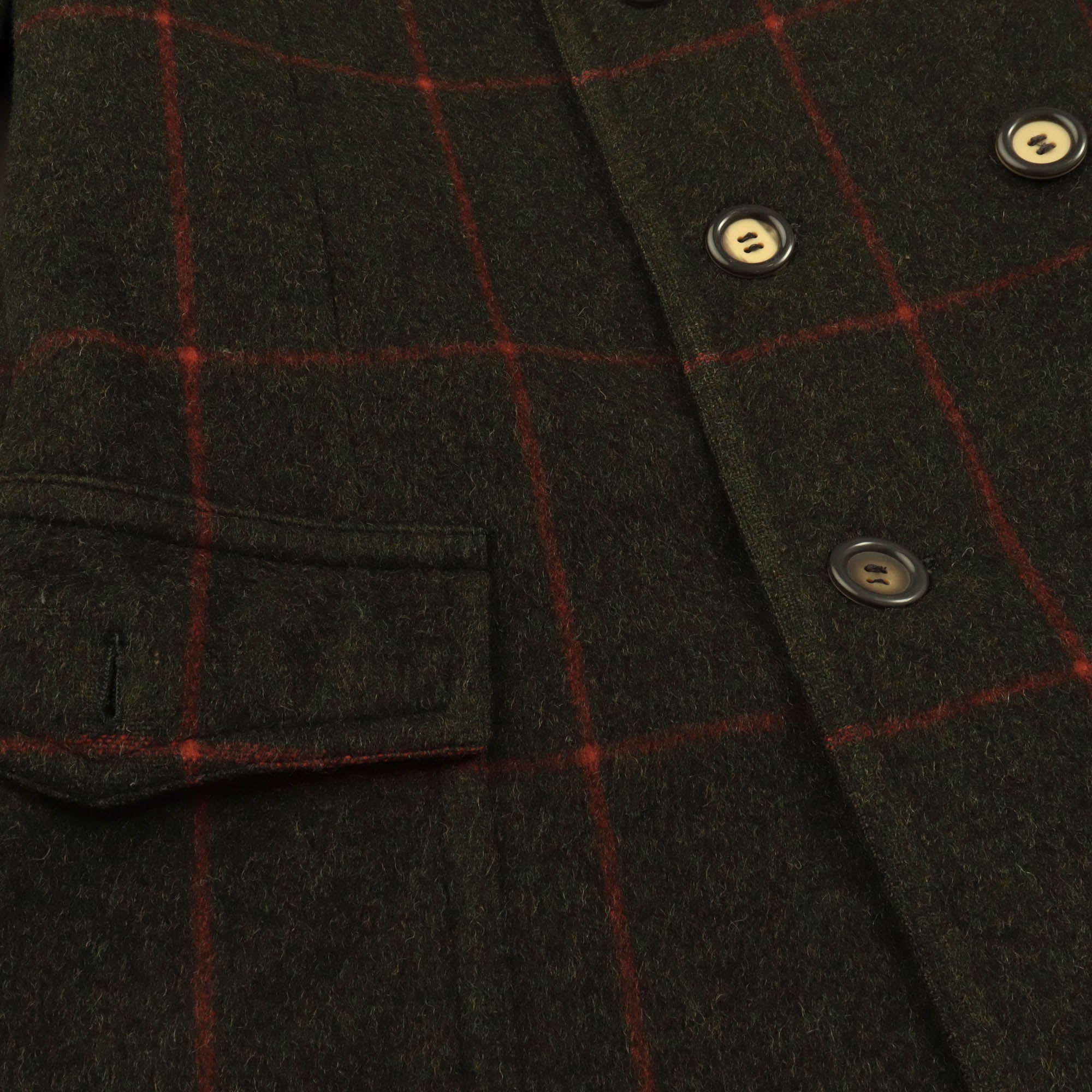 Wool Check DB Overcoat