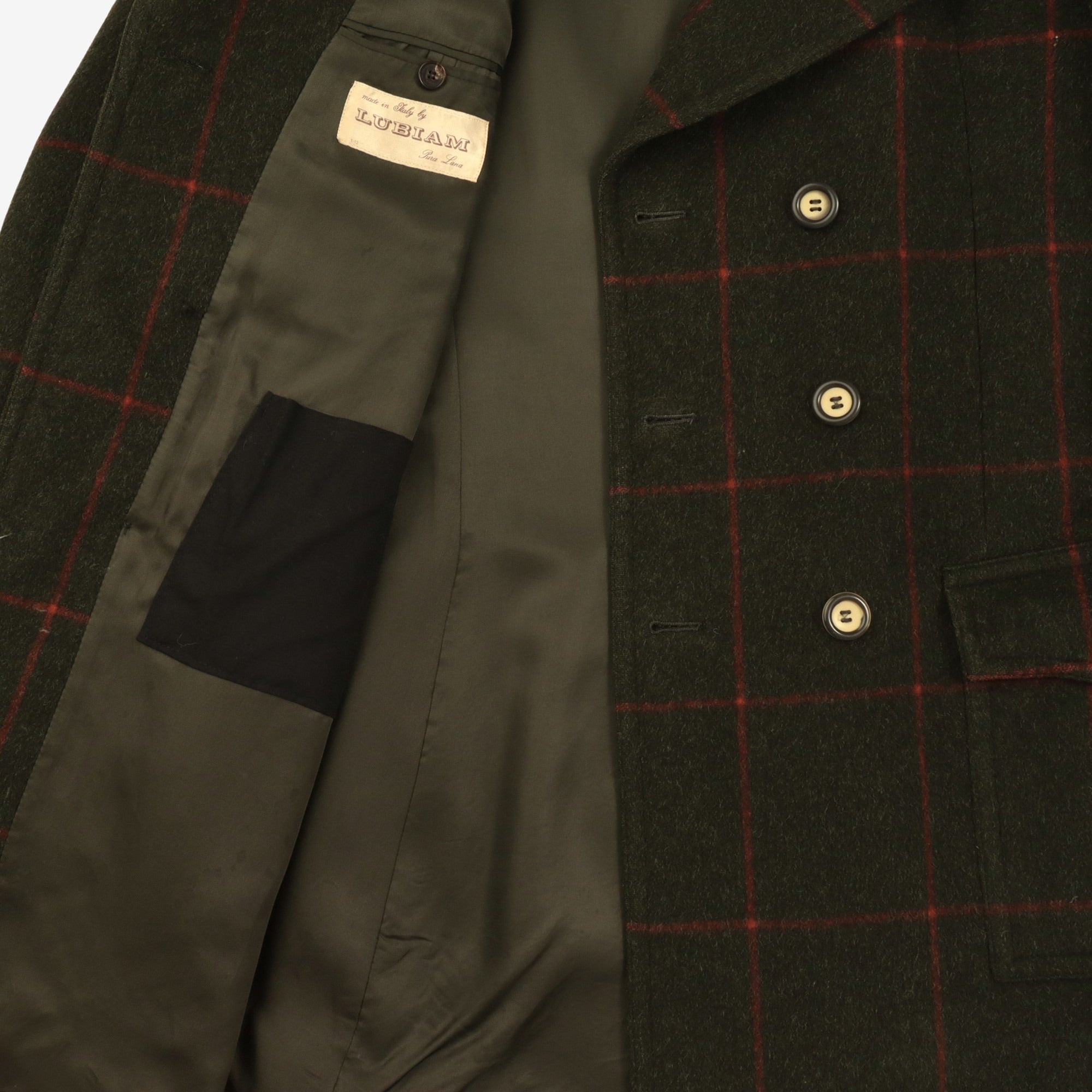 Wool Check DB Overcoat