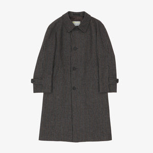 Cashmere Blend Check Overcoat