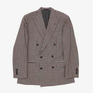 Wool Cashmere Check DB Blazer