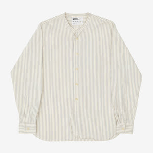 MHL Collarless Striped Shirt