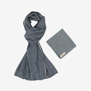Selvedge Chambray Scarf + Pocket Square