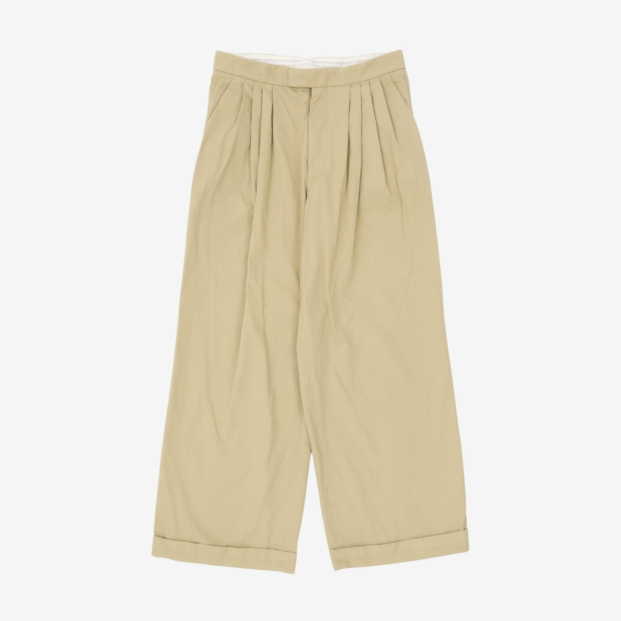 Wide Pleated Chinos (31W x 28.5L)