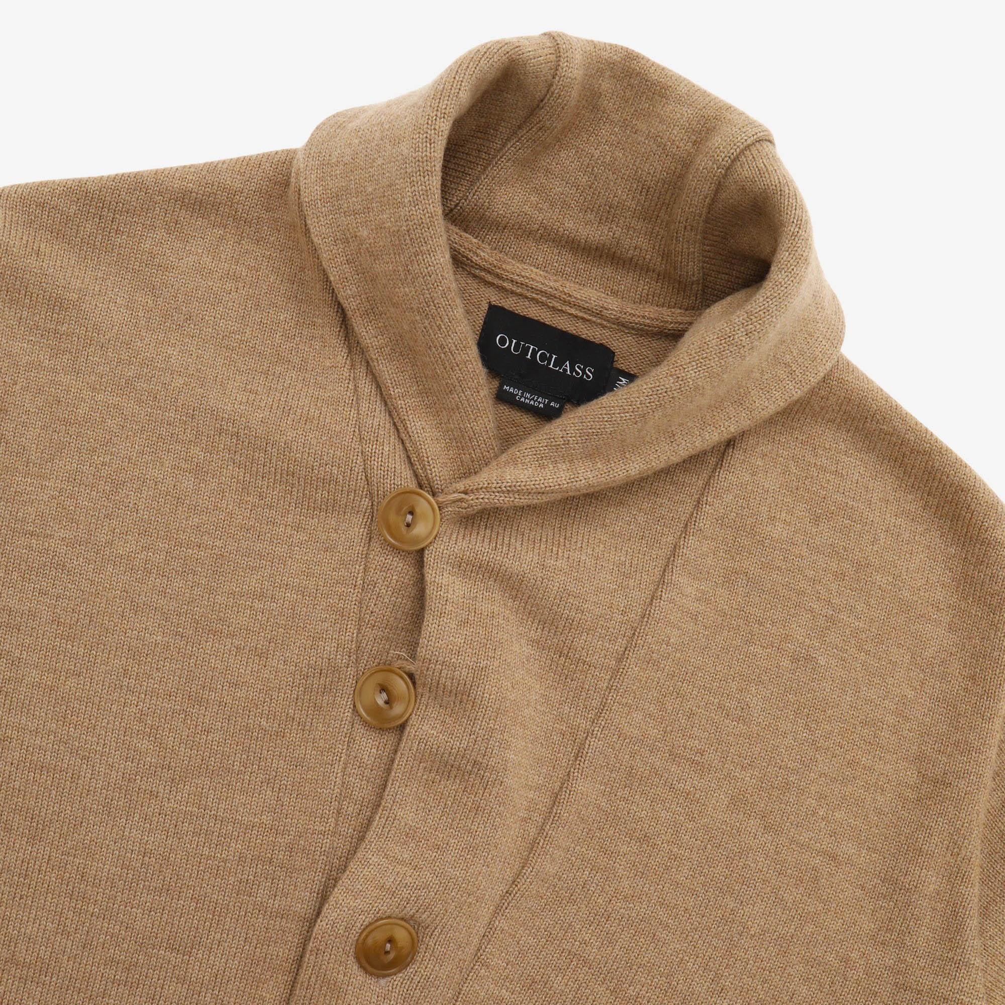Shawl Collar Wool Cardigan