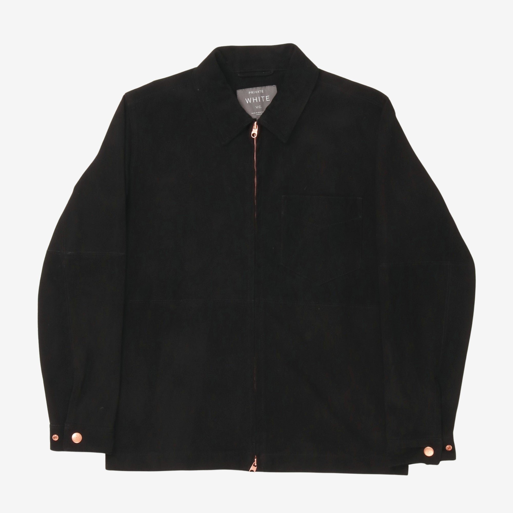 The Suede Panelled Overshirt