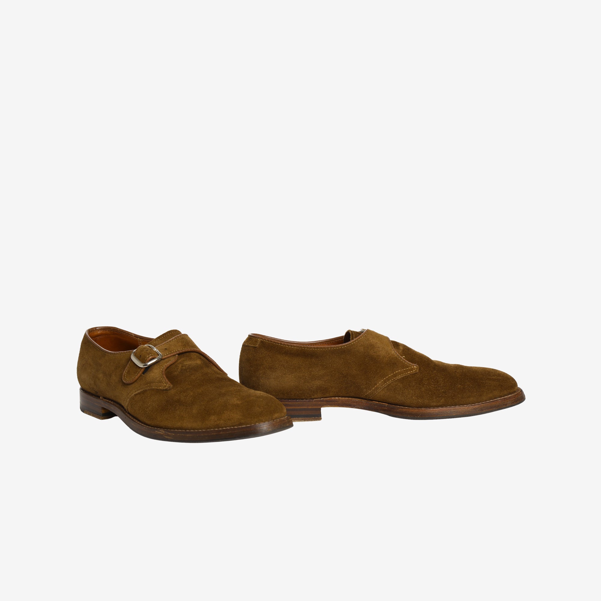 D8407 Snuff Suede Monk Strap Shoe