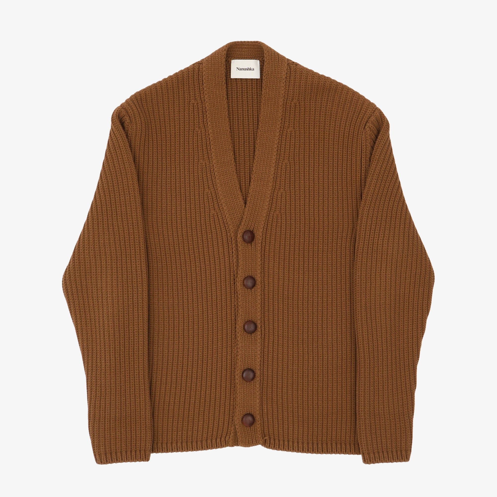 Heavyweight Rib Knit Cardigan