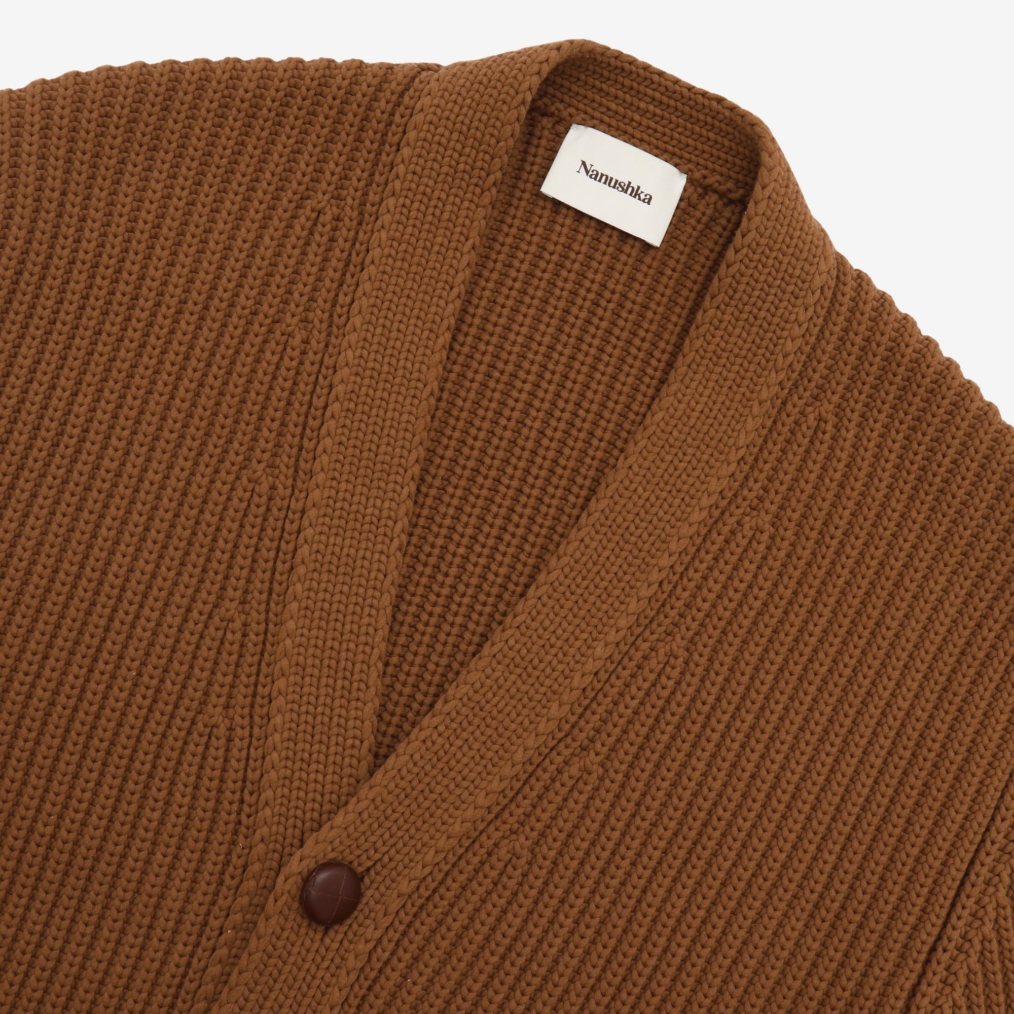 Heavyweight Rib Knit Cardigan