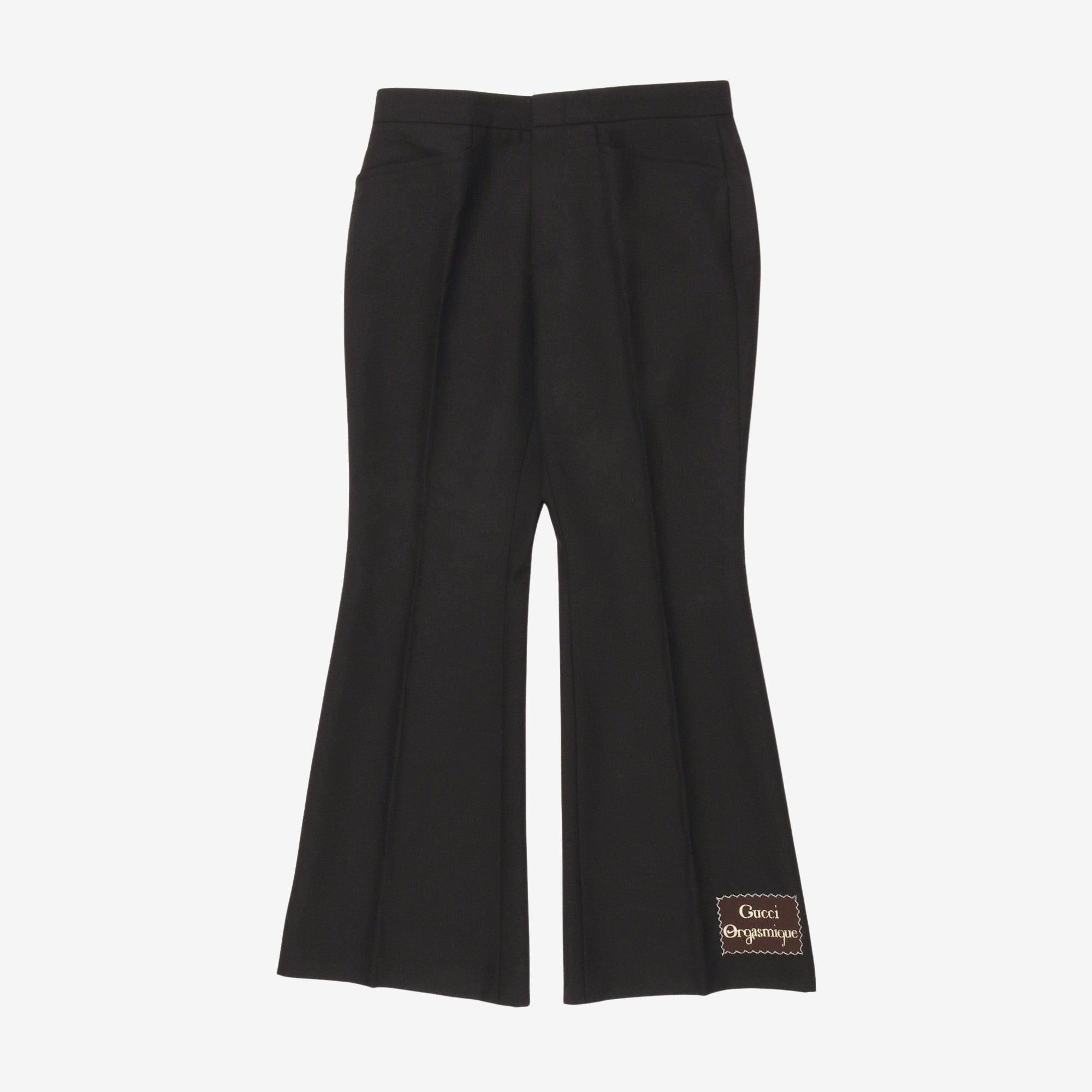 Orgasmique Wool Mohair Flared Trousers