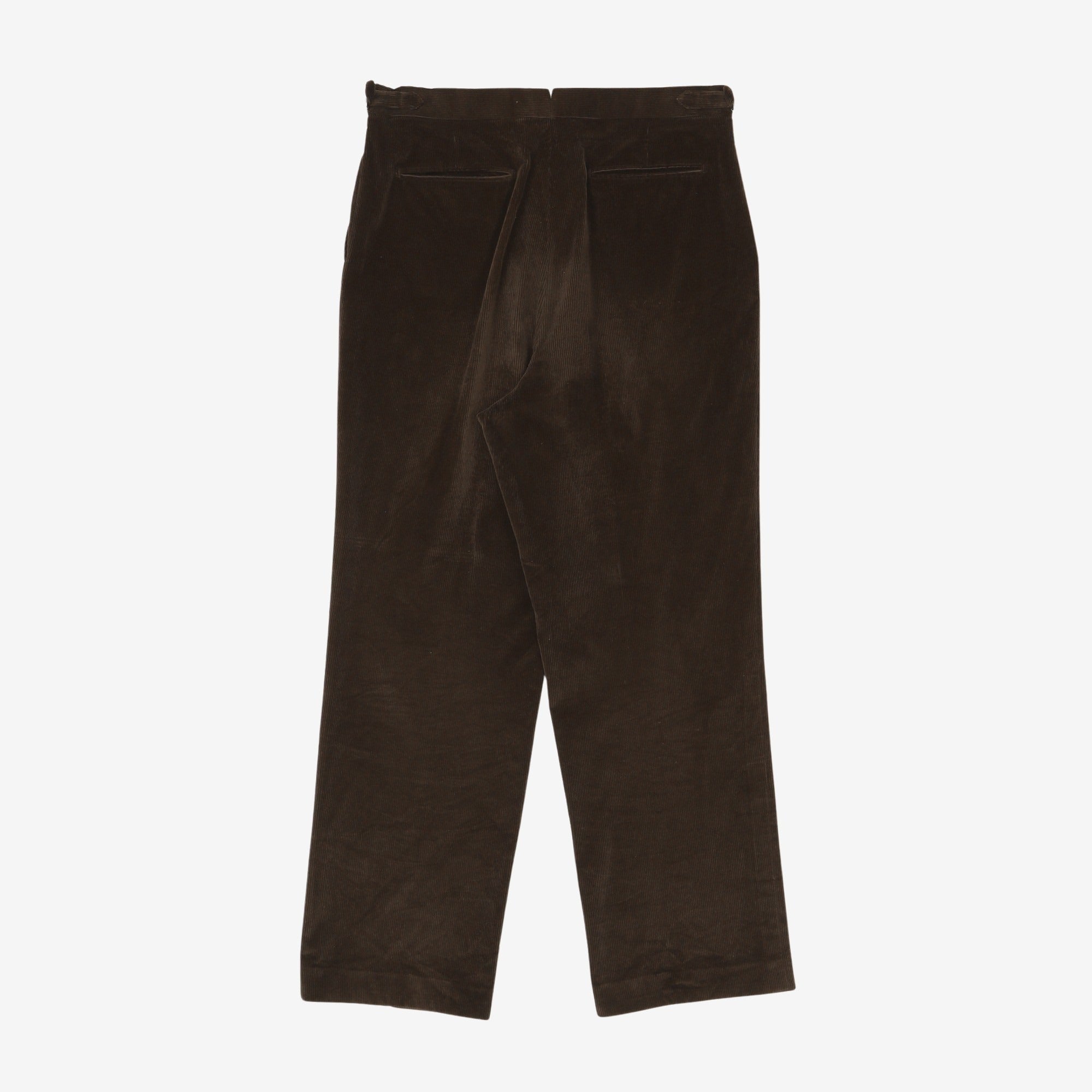 Pleated Brown Corduroy Trousers (34 x 29L)