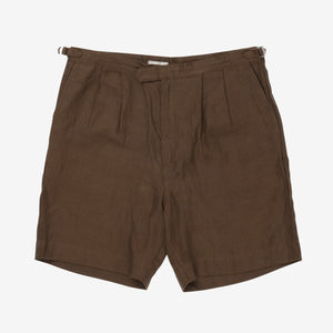 Linen Pleated Short Pants