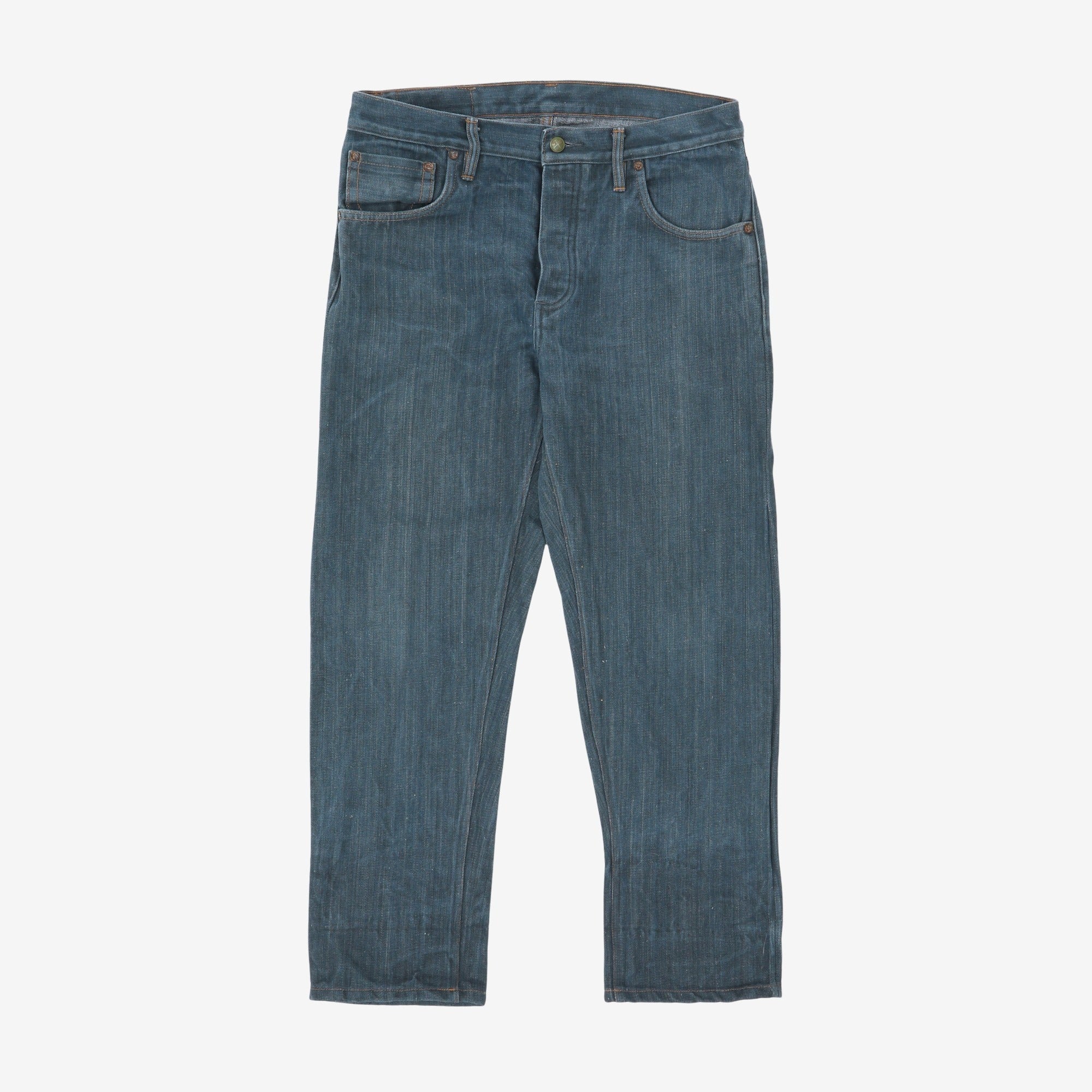 12oz Handloom Natural Indigo Dyed Denim (34W x 28L)