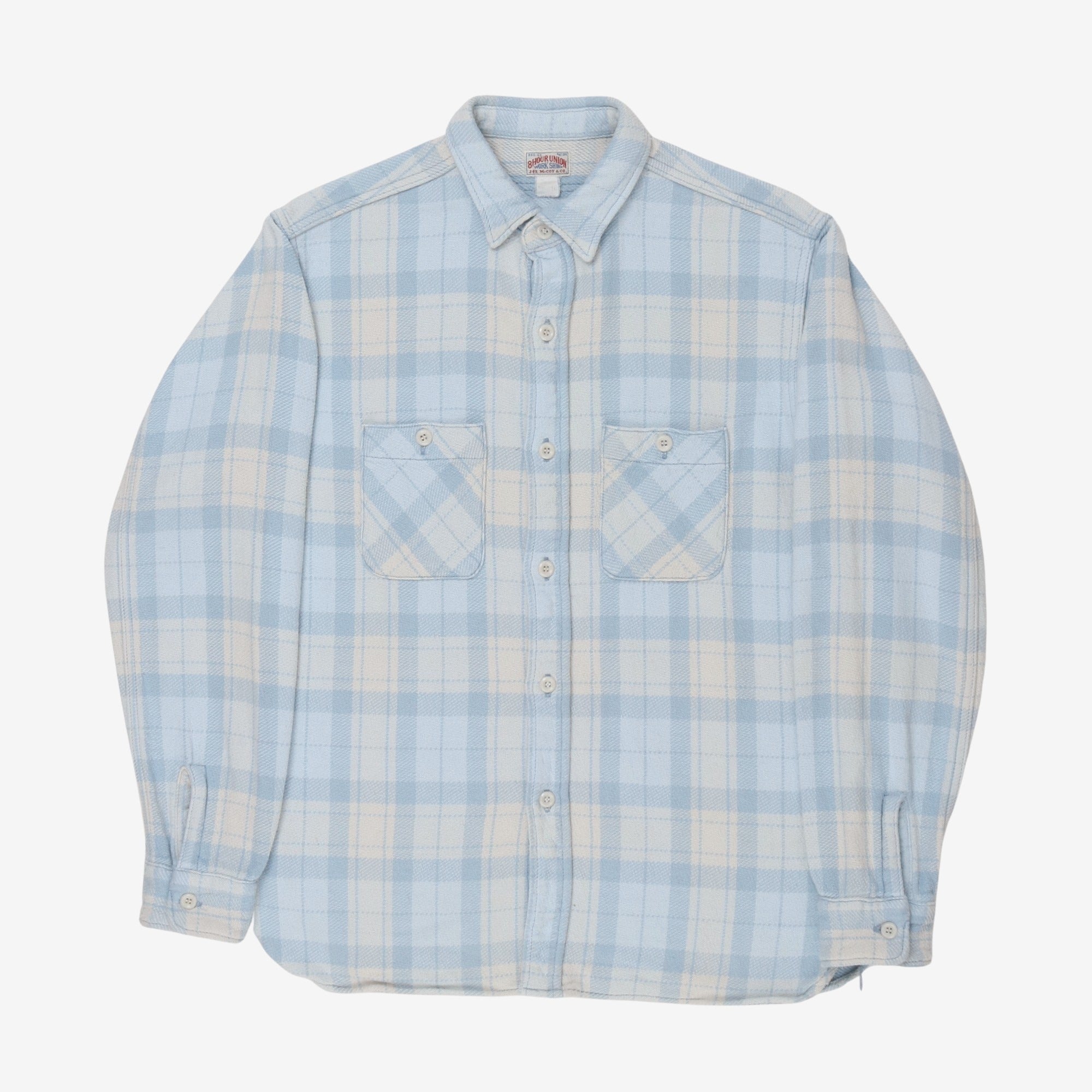 8HU Block Check Summer Flannel Shirt