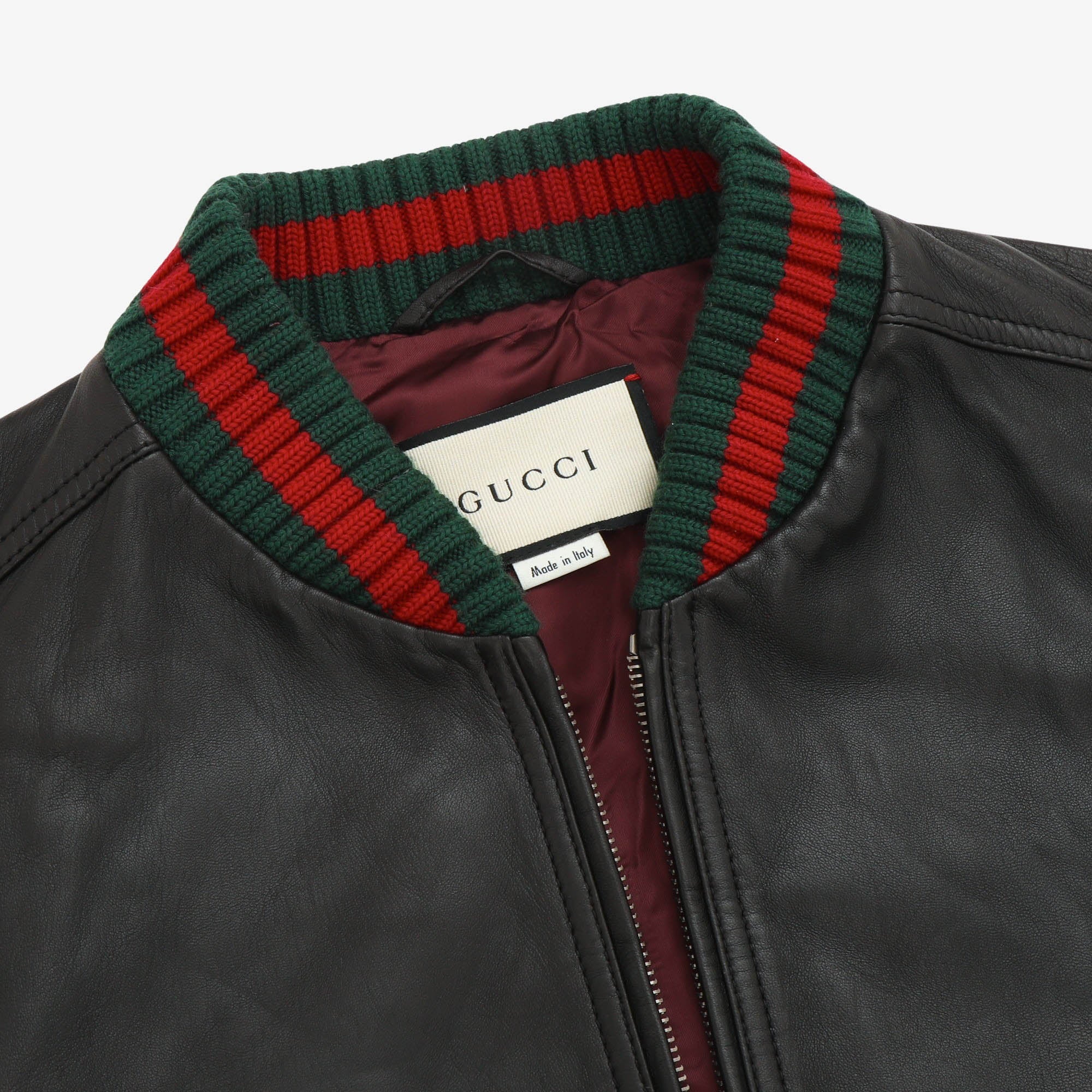 Leather Bomber Jacket