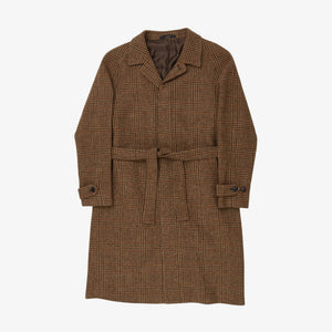 Belted Tweed Overcoat