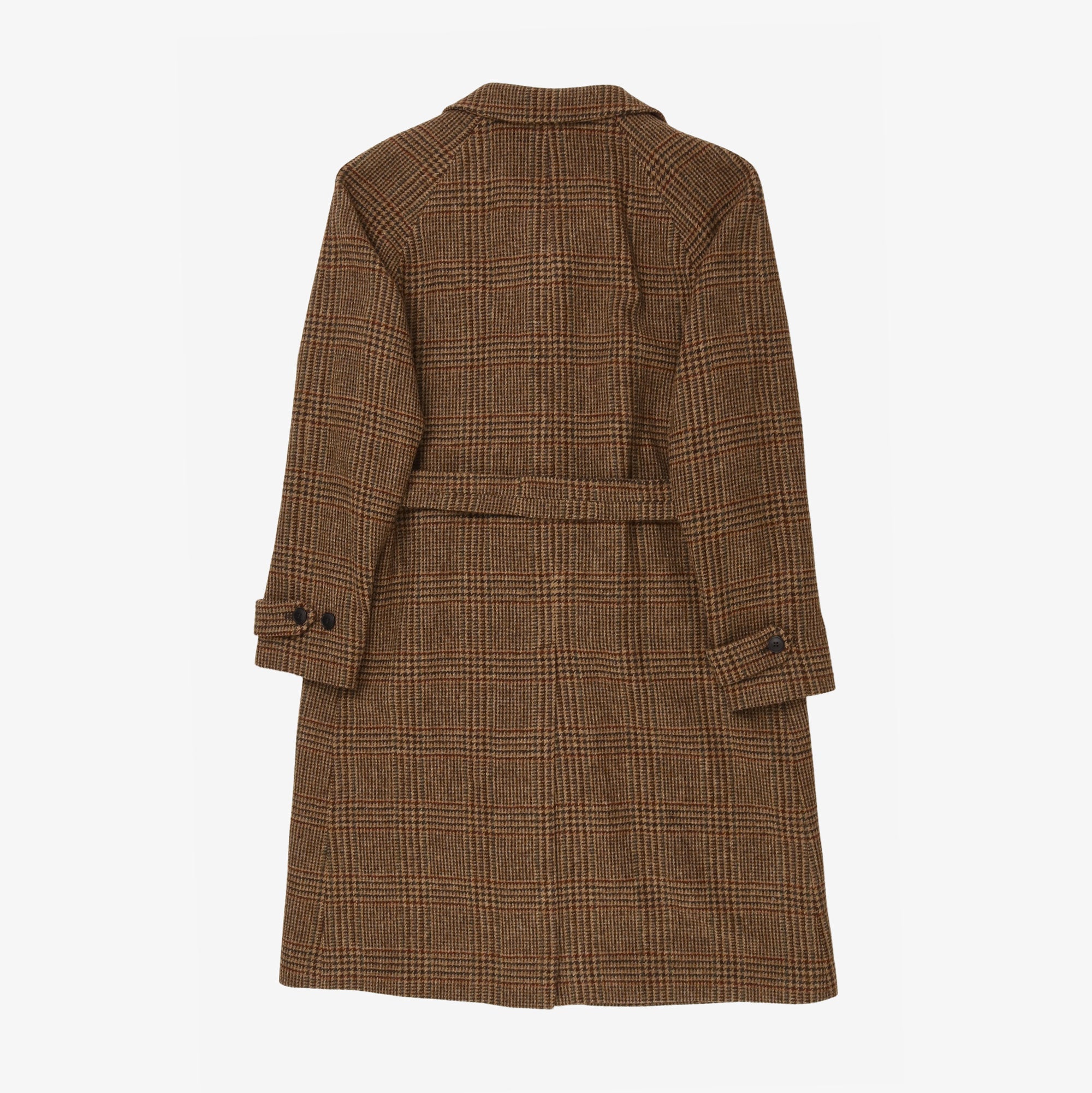Belted Tweed Overcoat