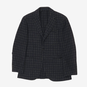 Wool Blend Check Jacket