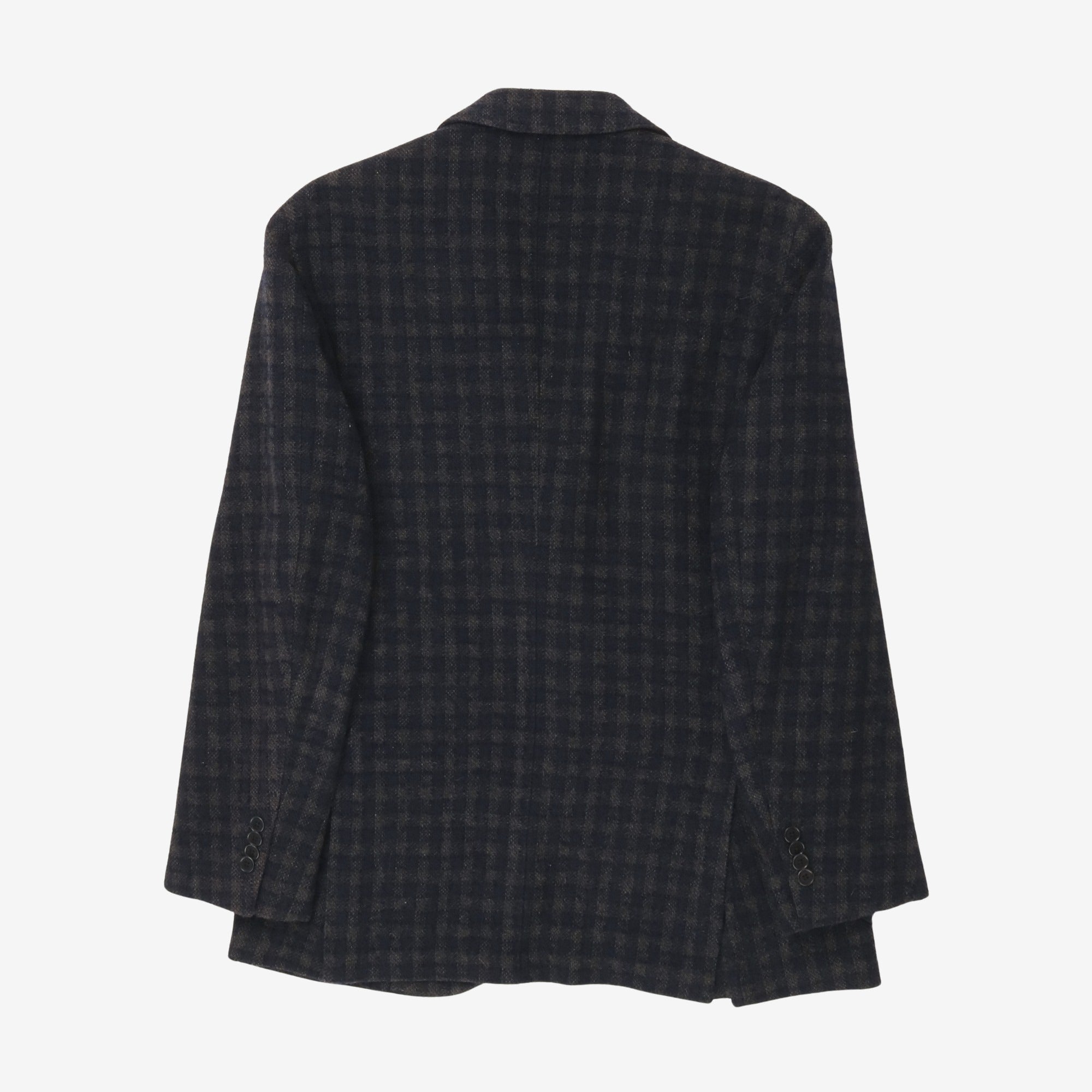 Wool Blend Check Jacket