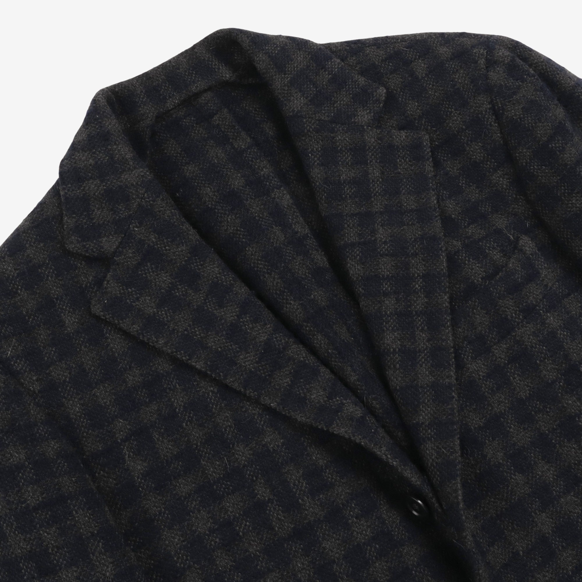 Wool Blend Check Jacket