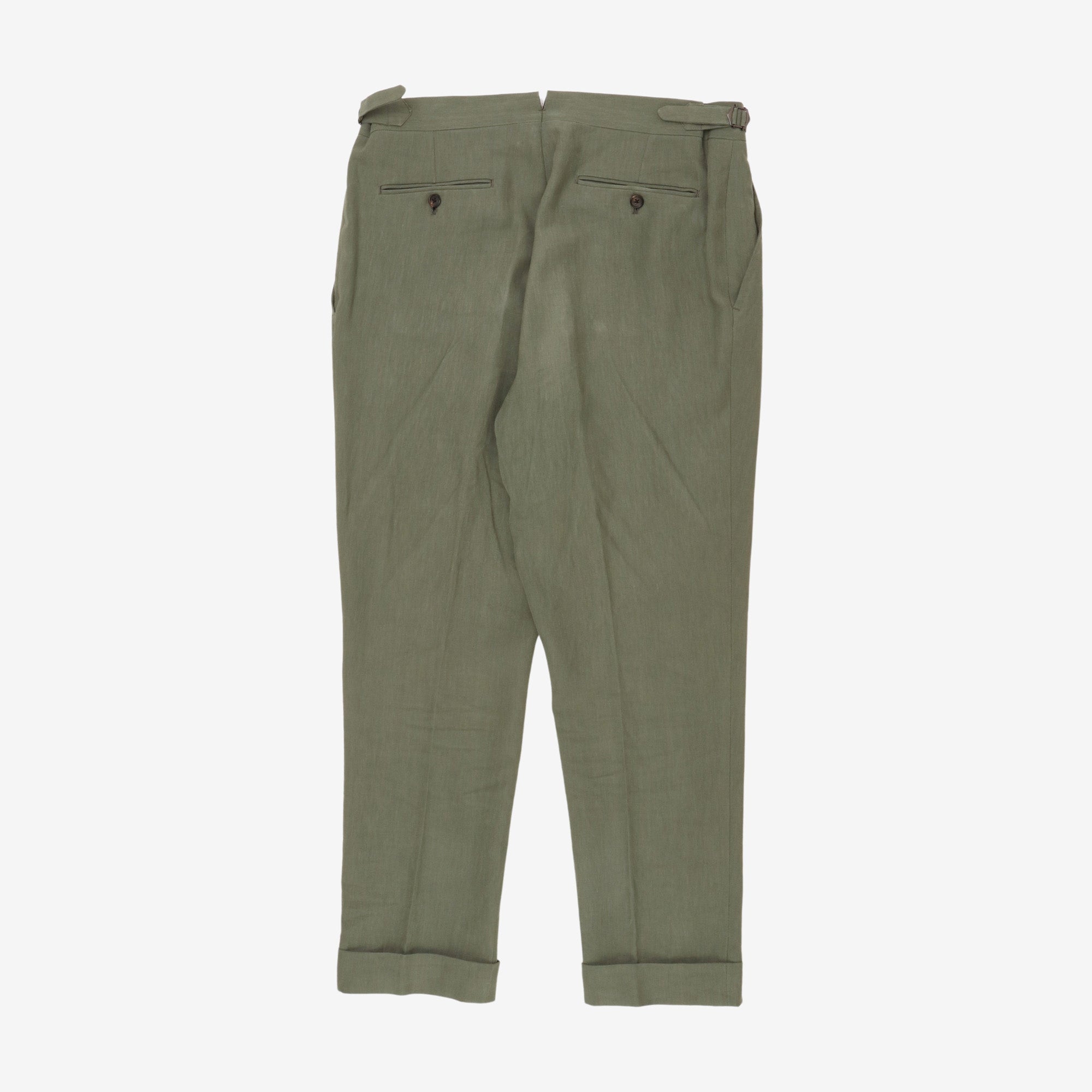 Linen Pleated Trousers (34W X 29.5L)