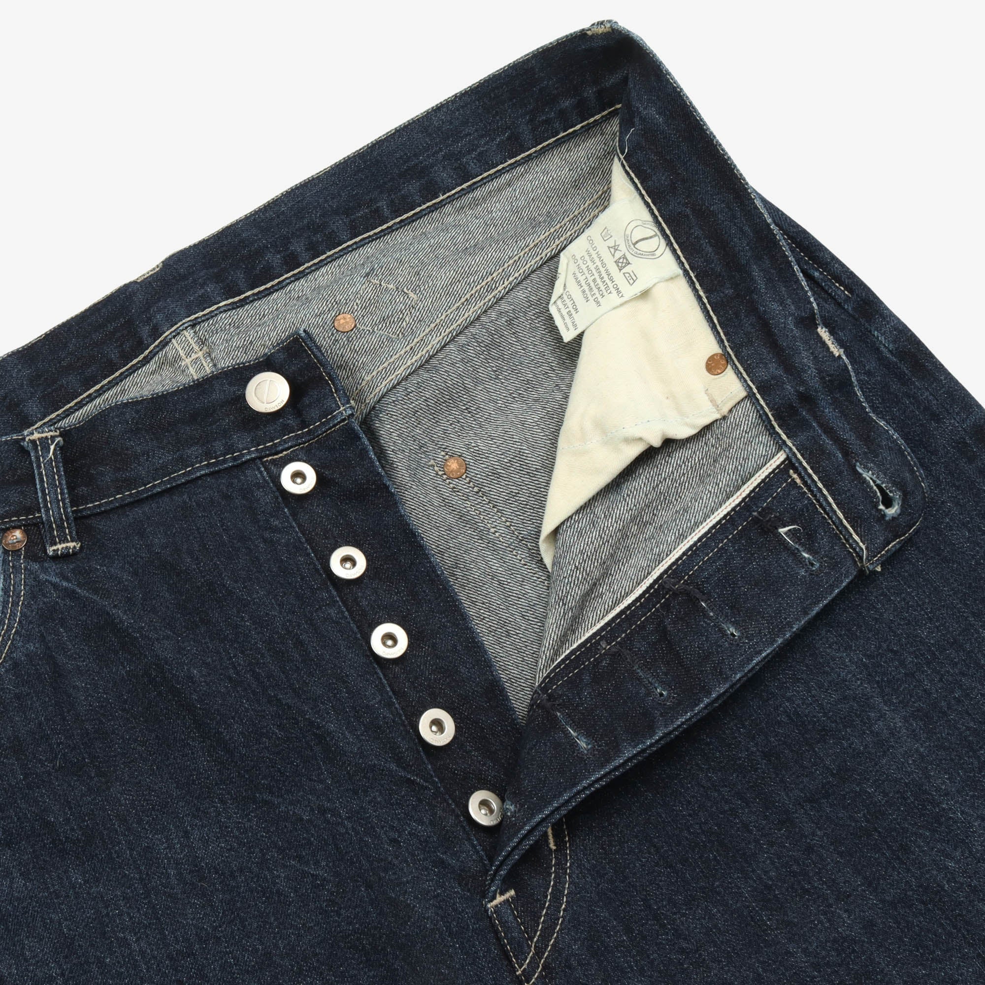 Cinch Back Wide Leg Selvedge Jeans (36W X 30.5L)