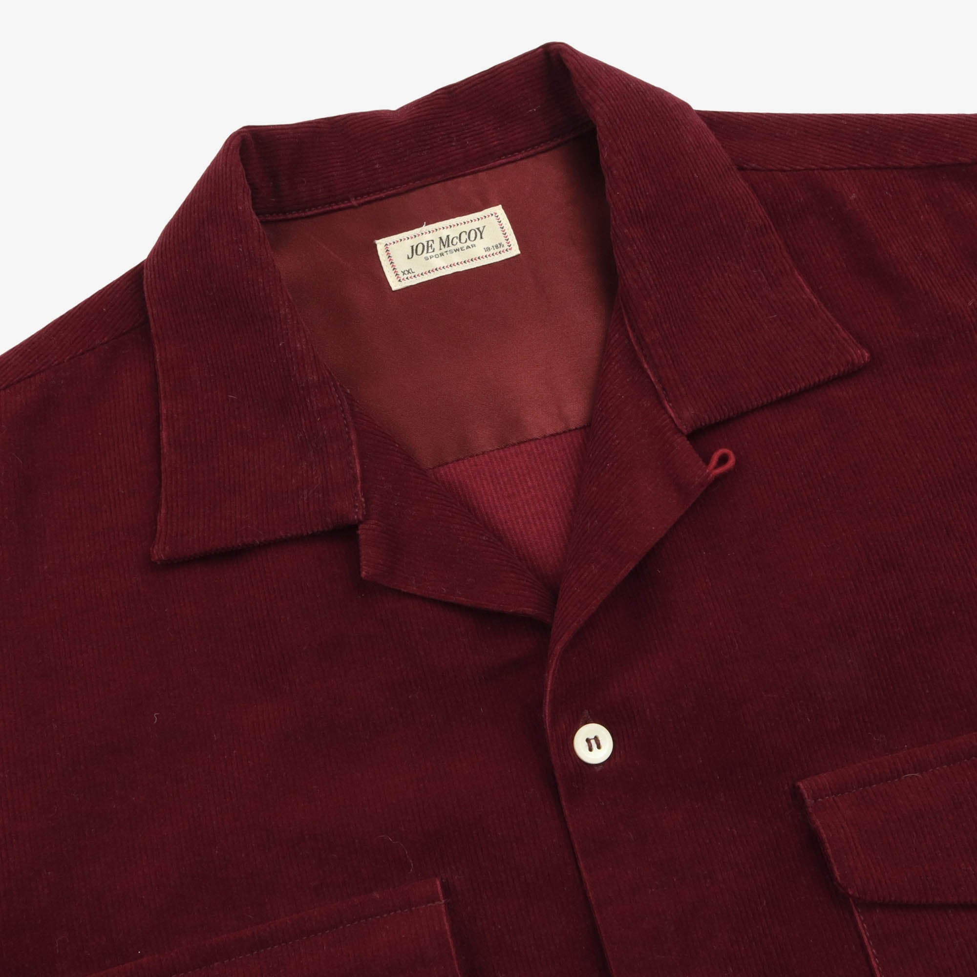 Corduroy Open Collar Shirt