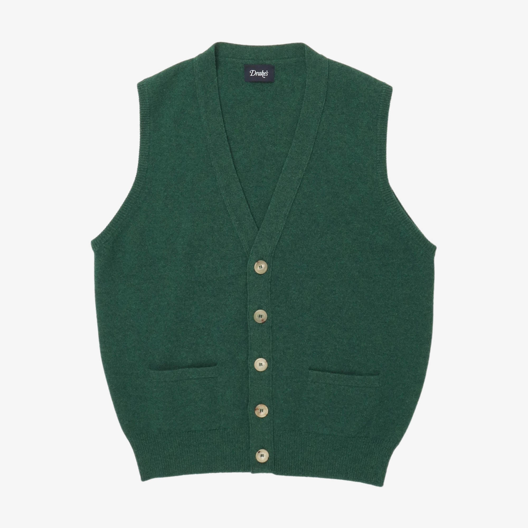 Lambswool Sleeveless Cardigan