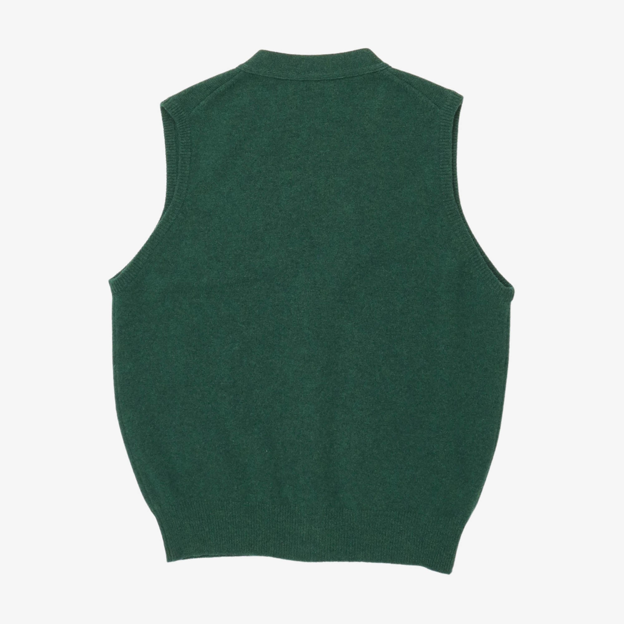 Lambswool Sleeveless Cardigan