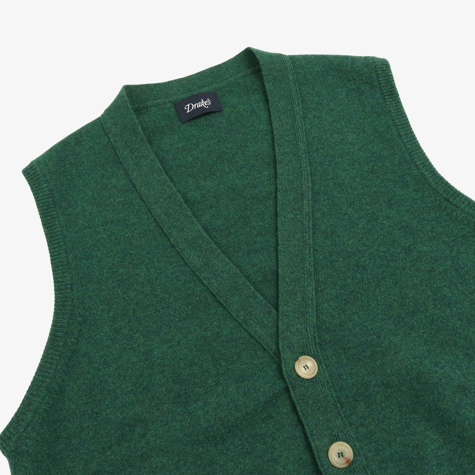Lambswool Sleeveless Cardigan