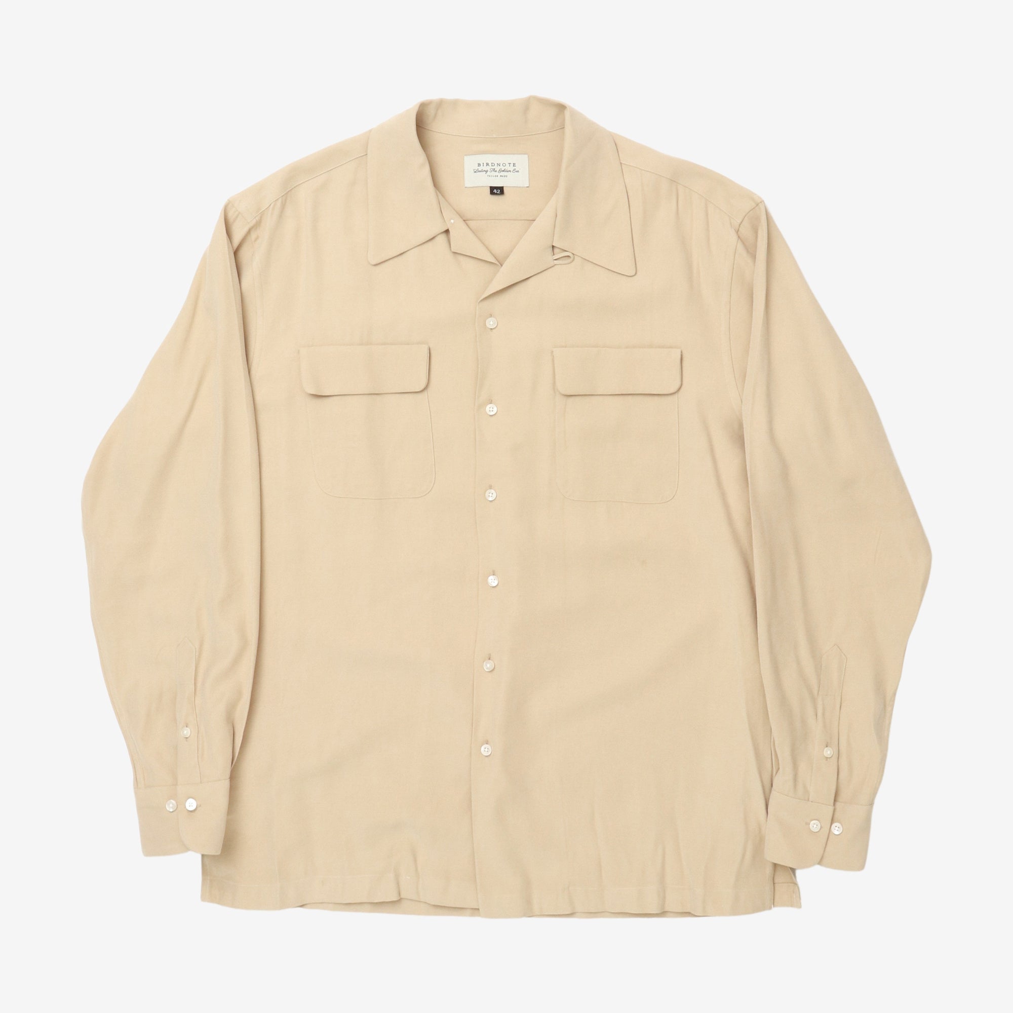Rayon Open Collar Shirt