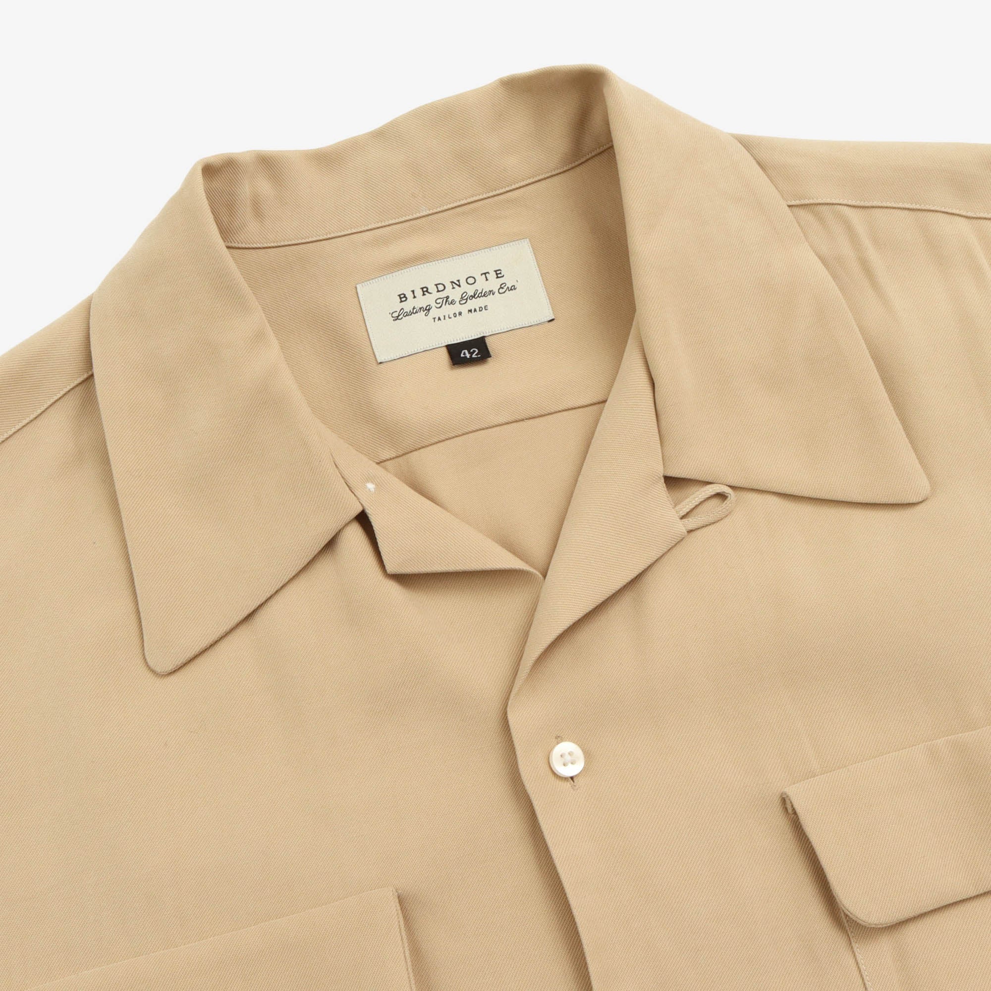 Rayon Open Collar Shirt