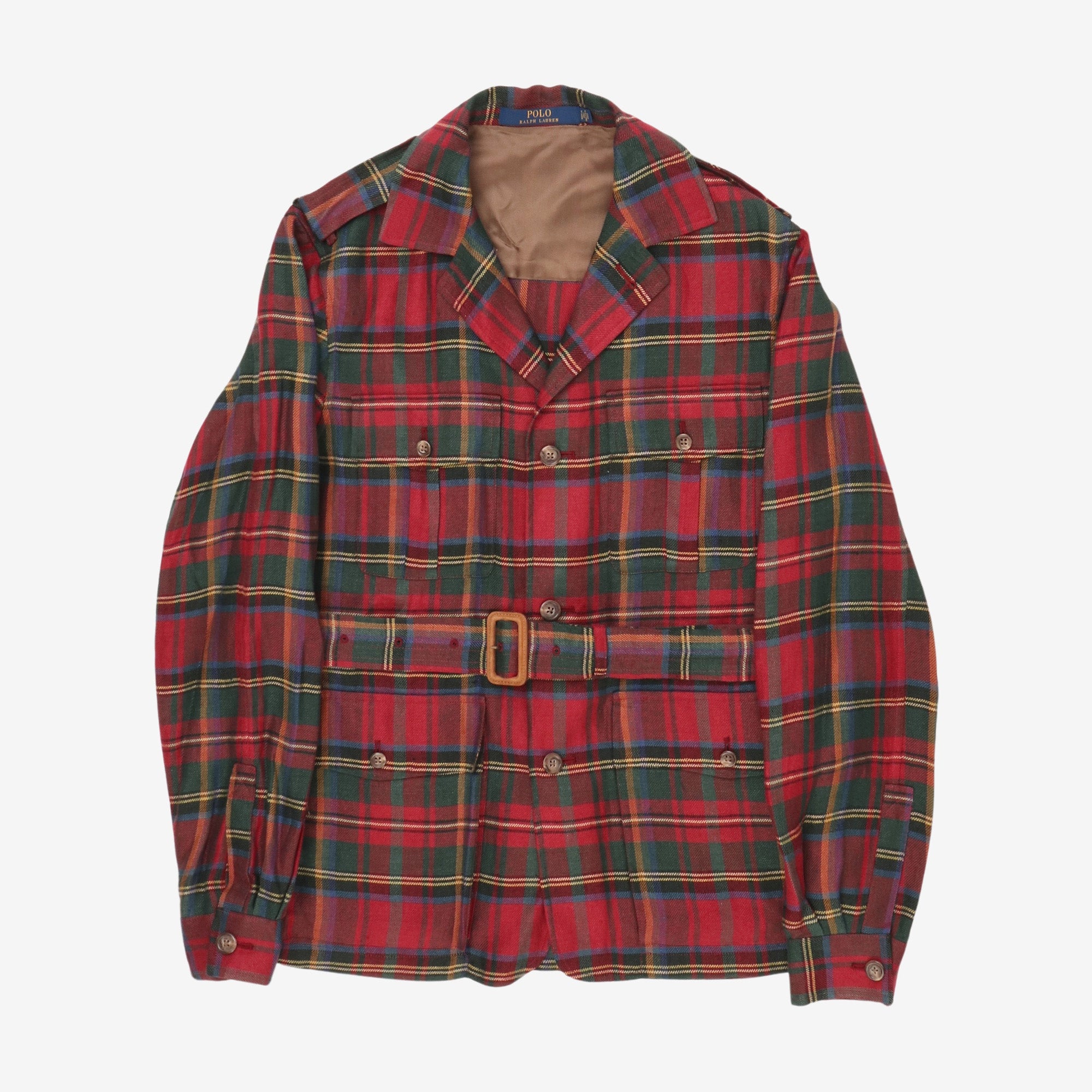 Tartan Linen Safari Jacket