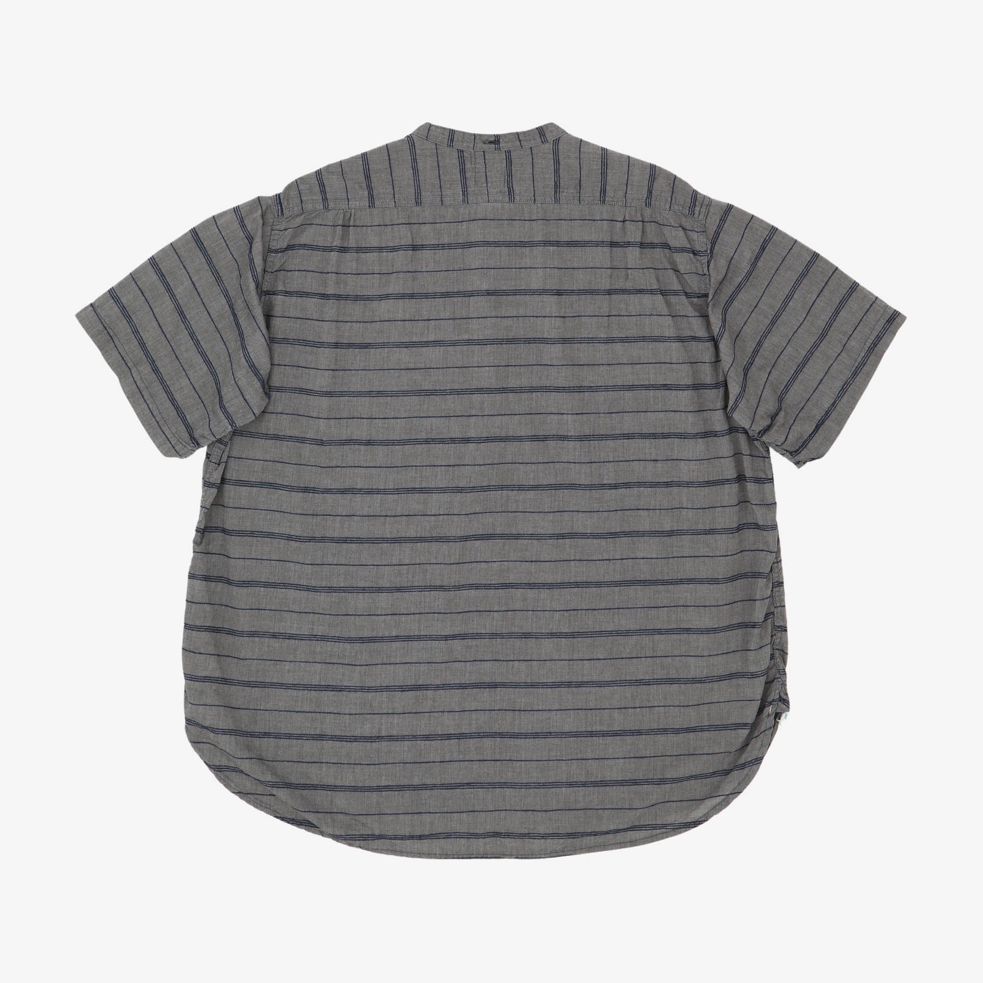 Striped Band Collar Shirt