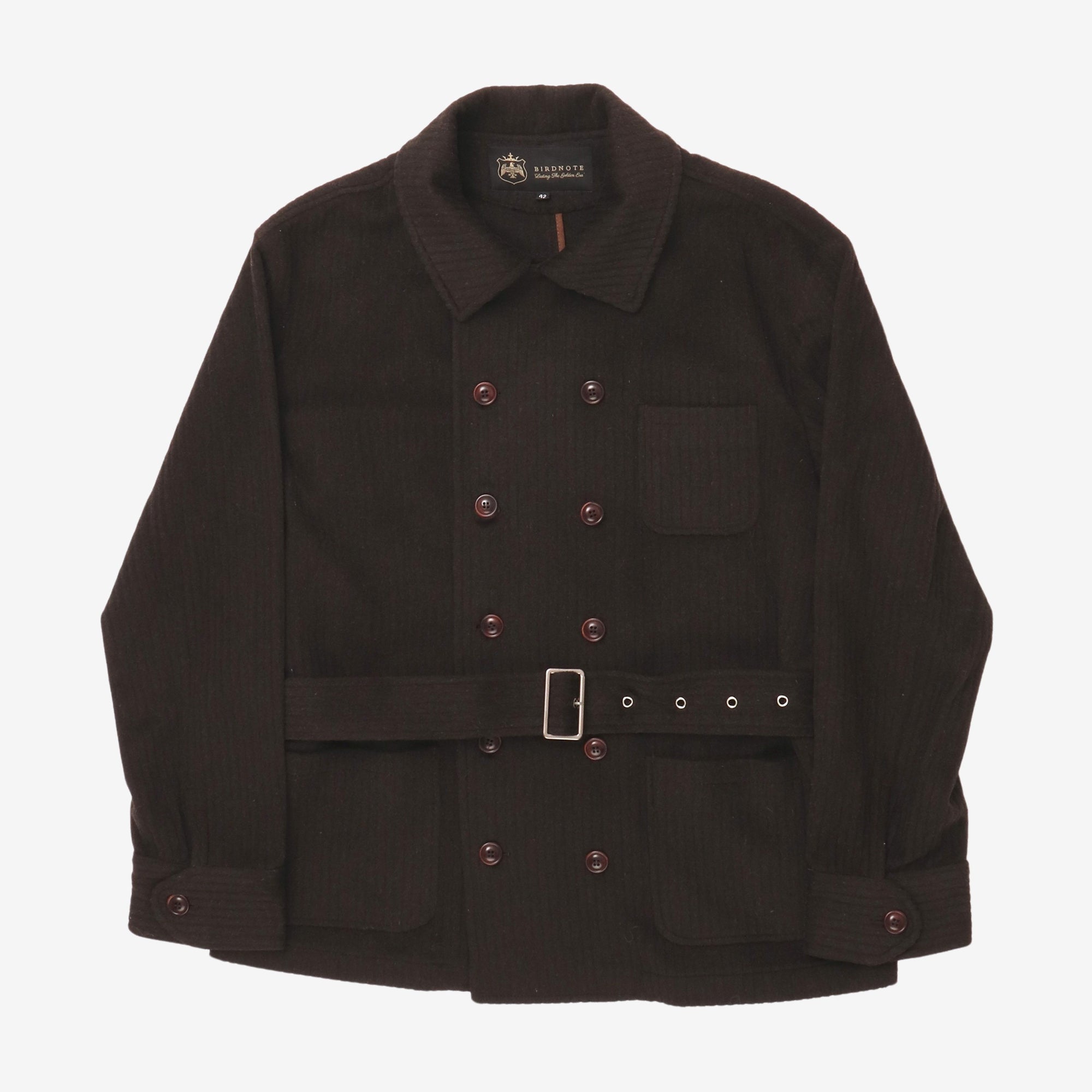 Wool Blend DB Belted Jacket
