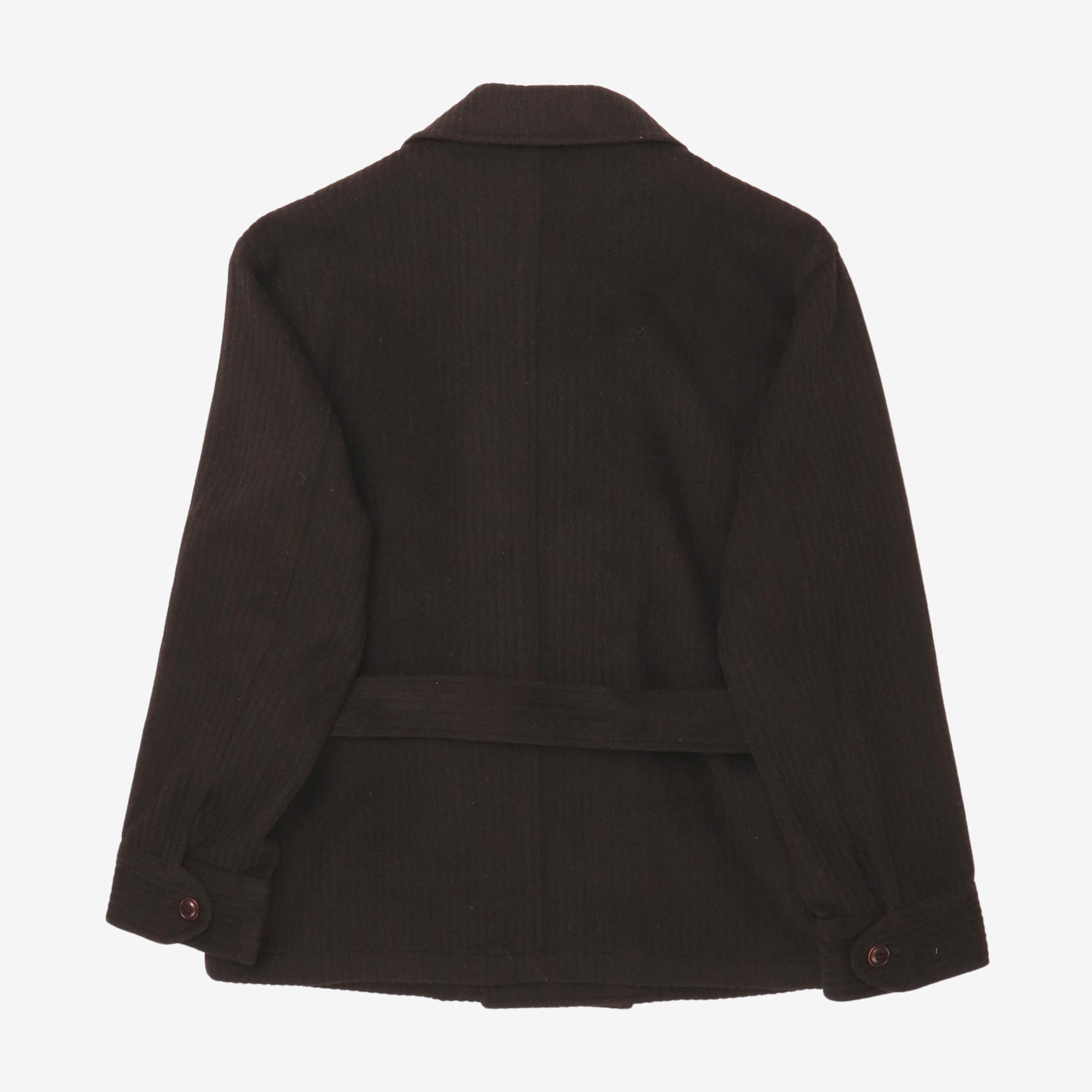 Wool Blend DB Belted Jacket