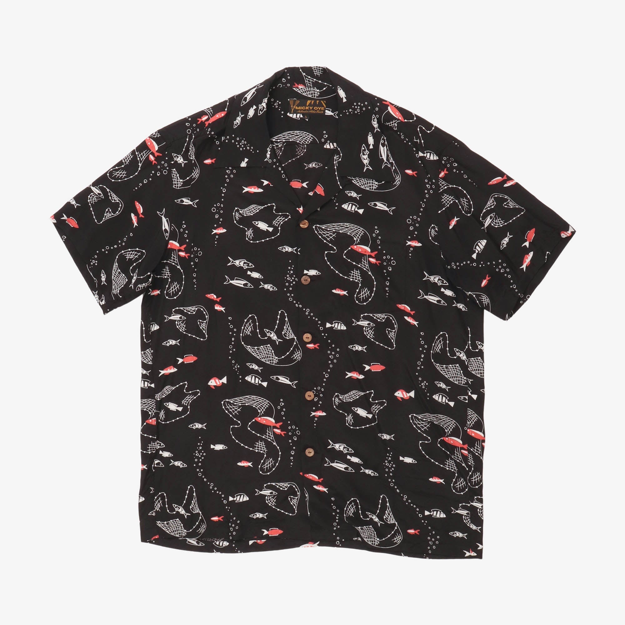 Fish in a Thrownet Aloha Shirt