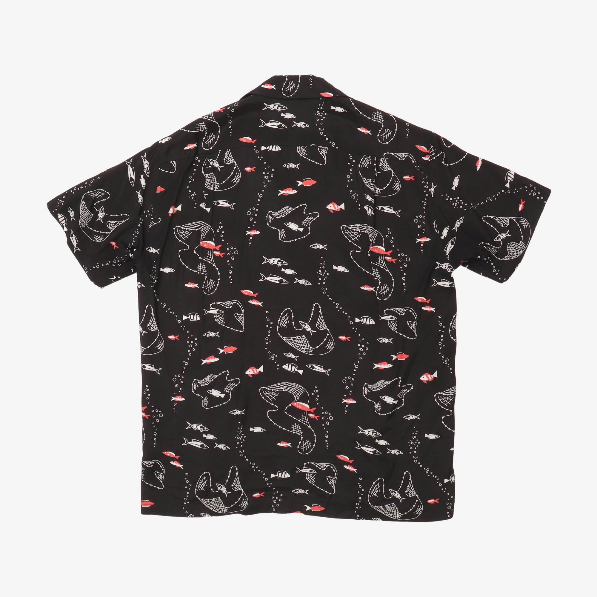 Fish in a Thrownet Aloha Shirt