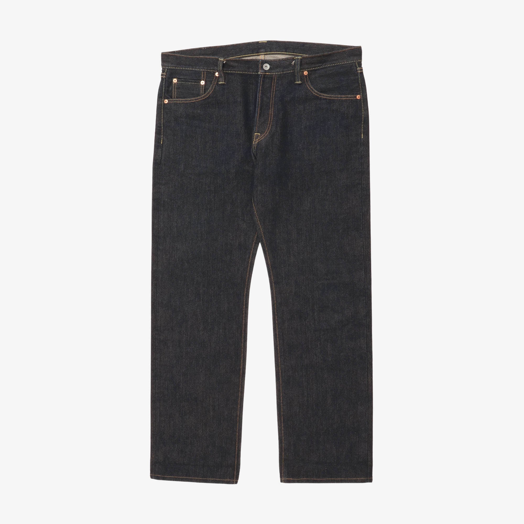 21oz Selvedge Denim Slim Straight Cut Jeans (40W X 32L)