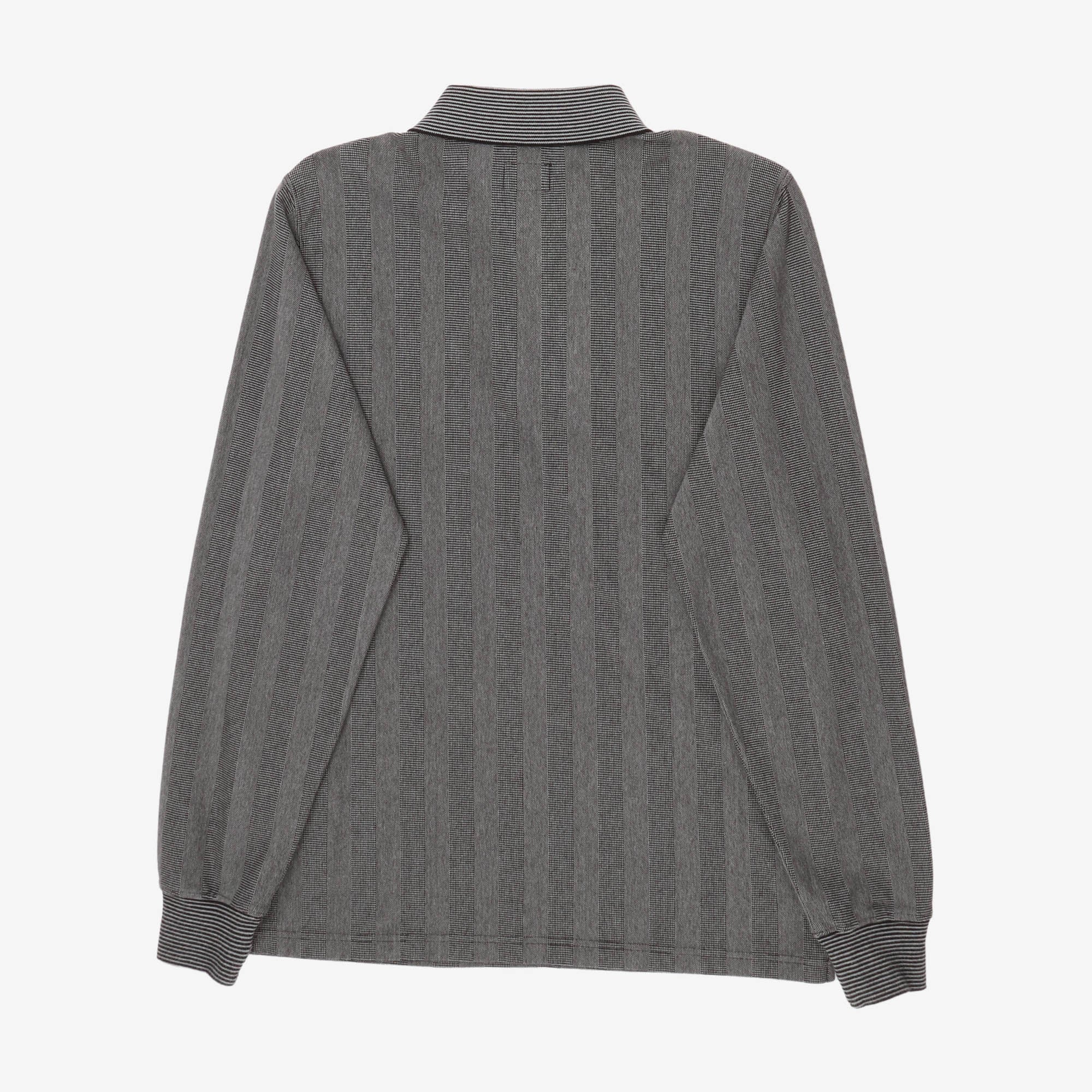 Striped LS Pique Polo