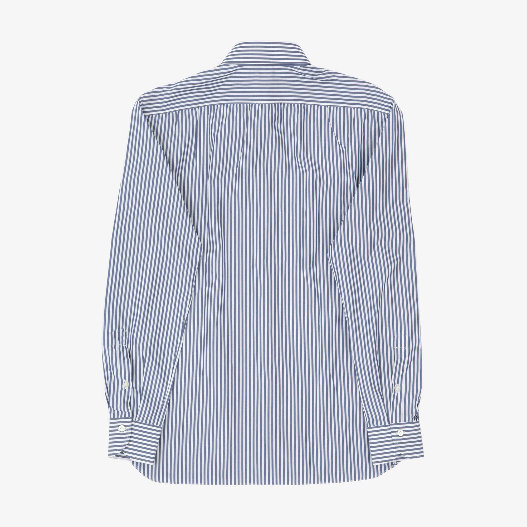 Point Collar Striped Poplin Shirt