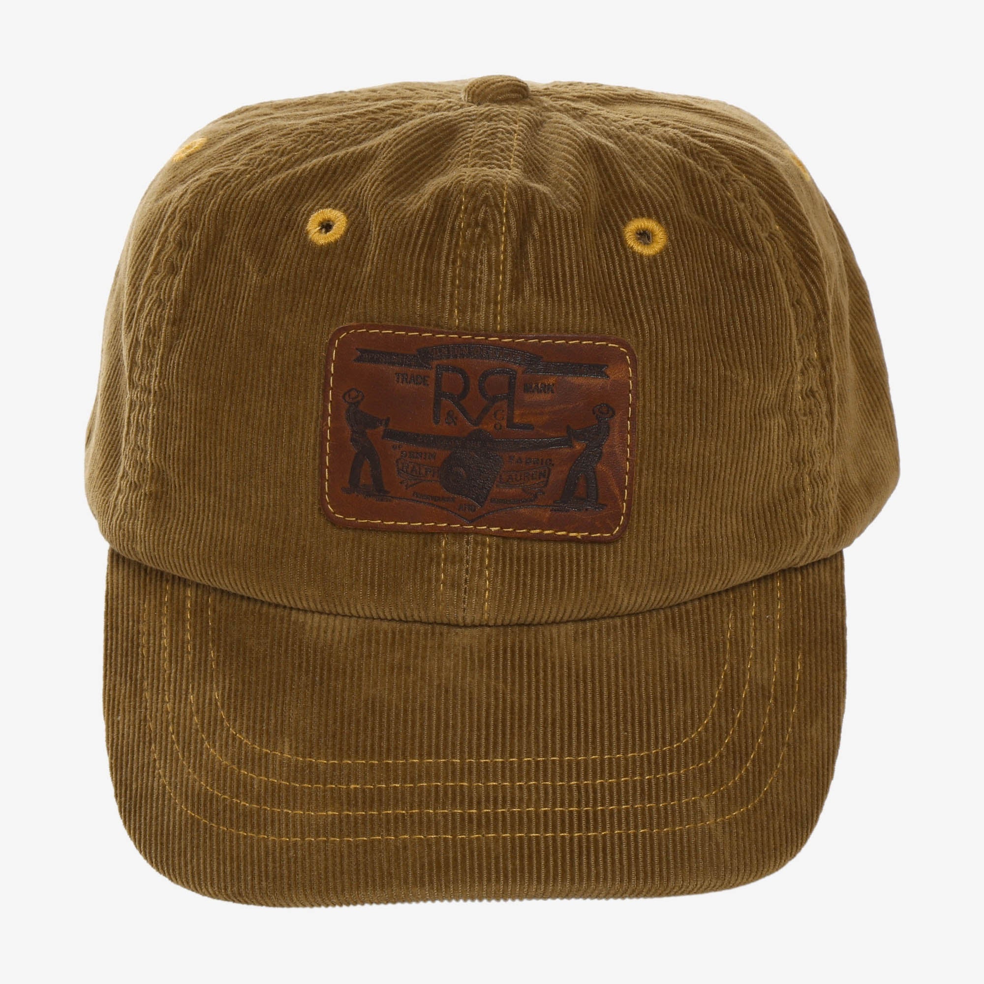 Leather Patch Corduroy Trucker Cap