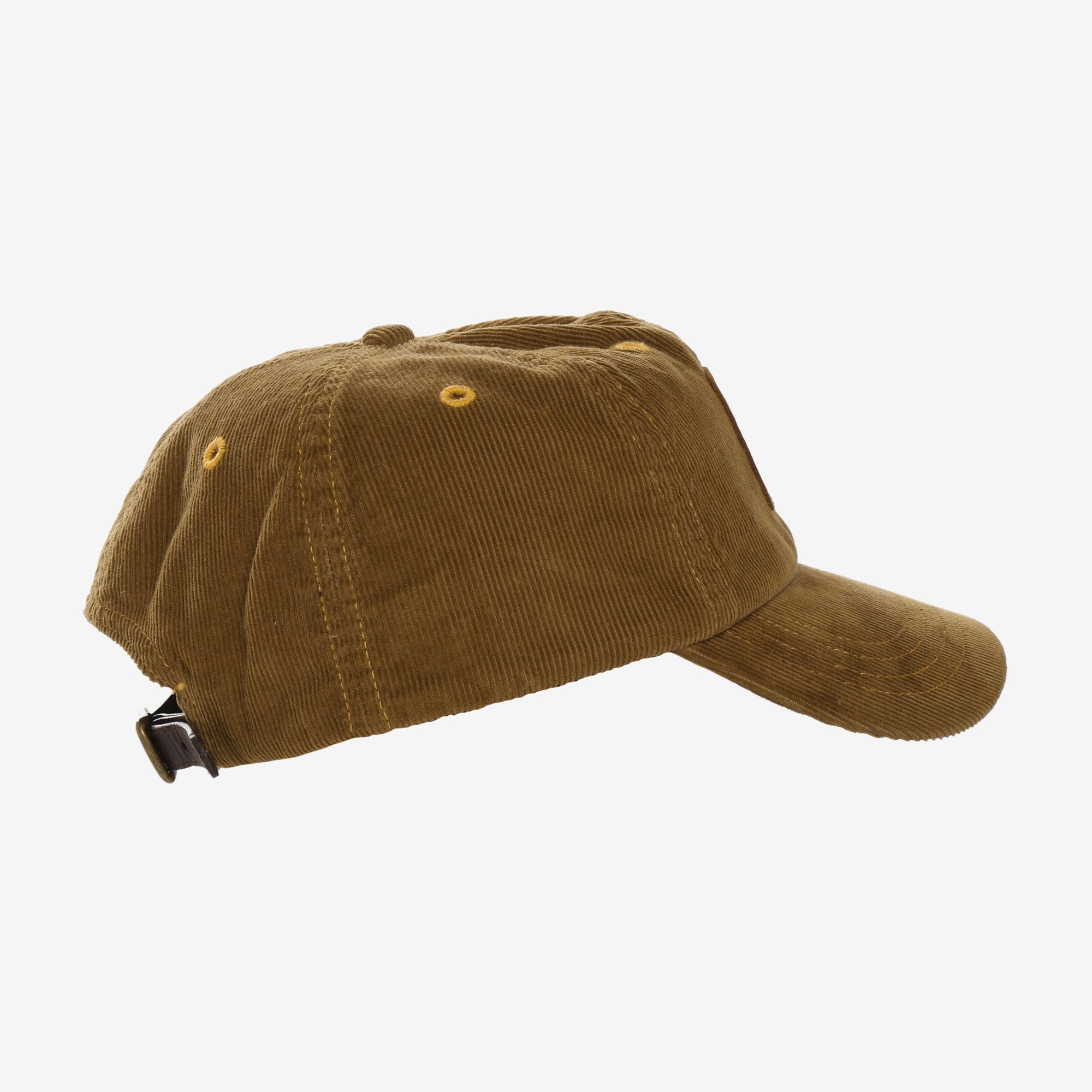Leather Patch Corduroy Trucker Cap