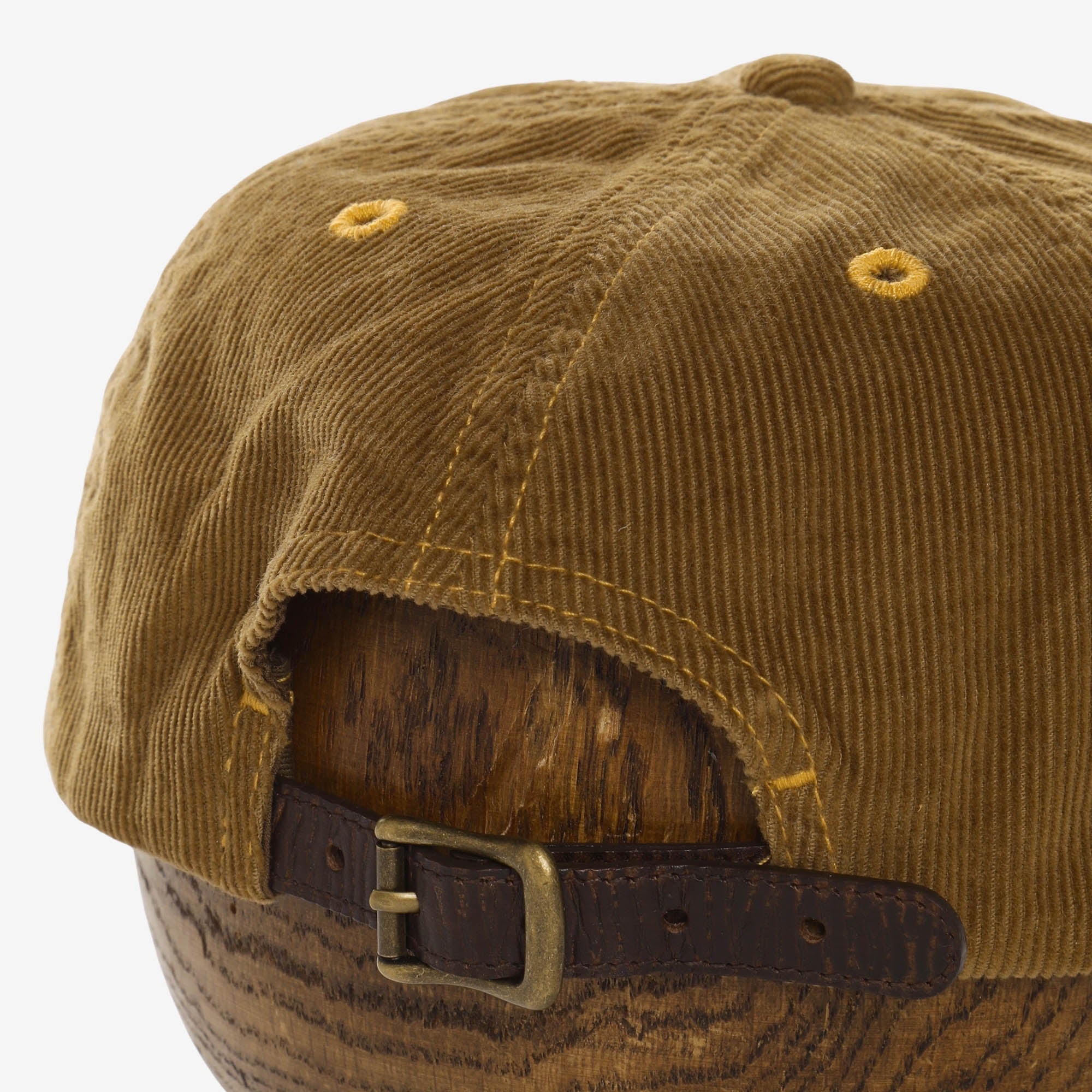Leather Patch Corduroy Trucker Cap