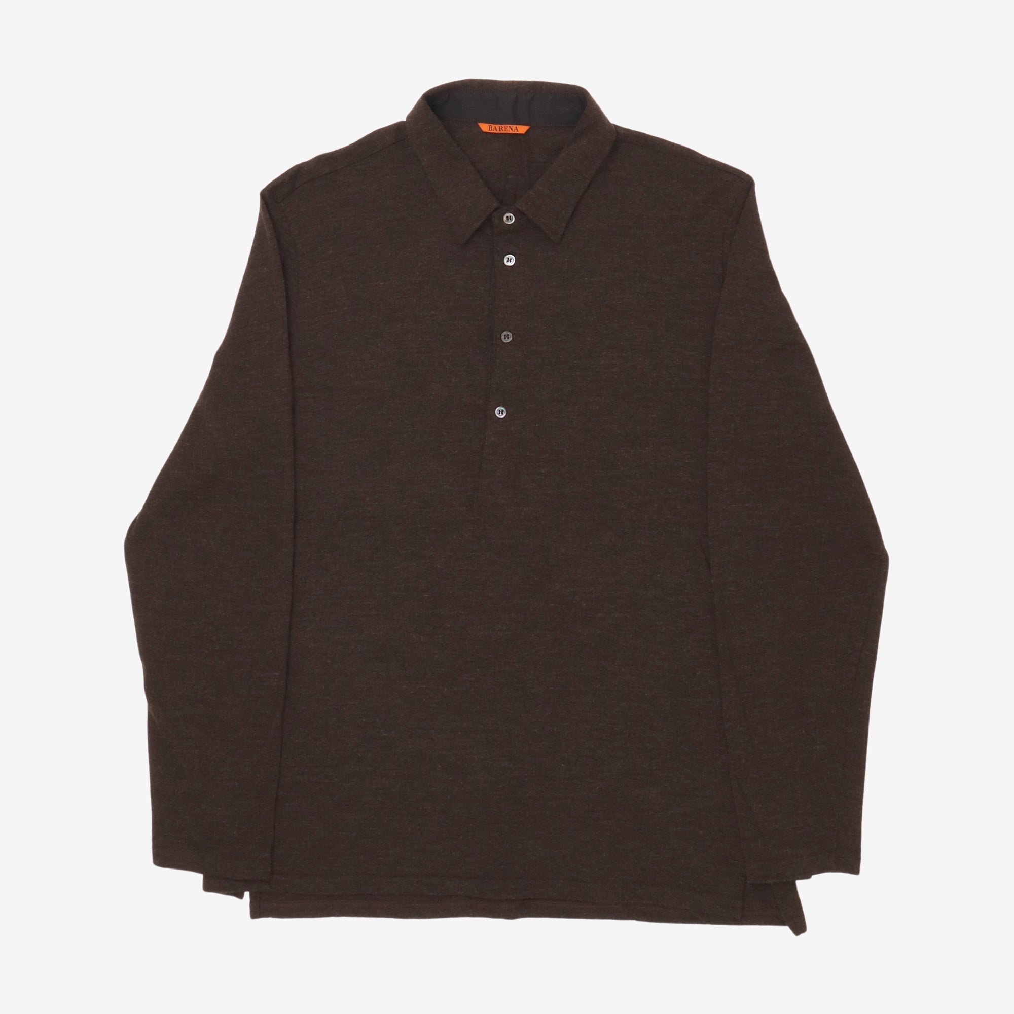 Wool Blend Polo LS