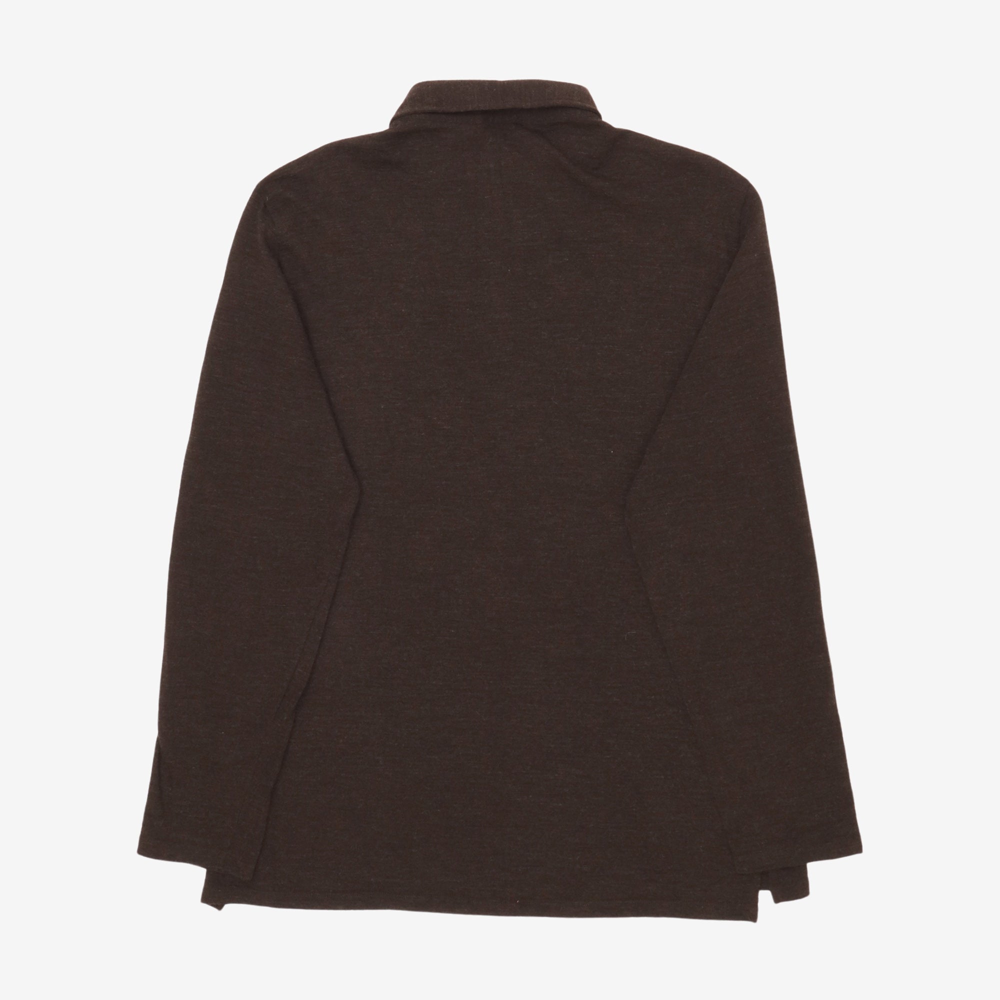 Wool Blend Polo LS