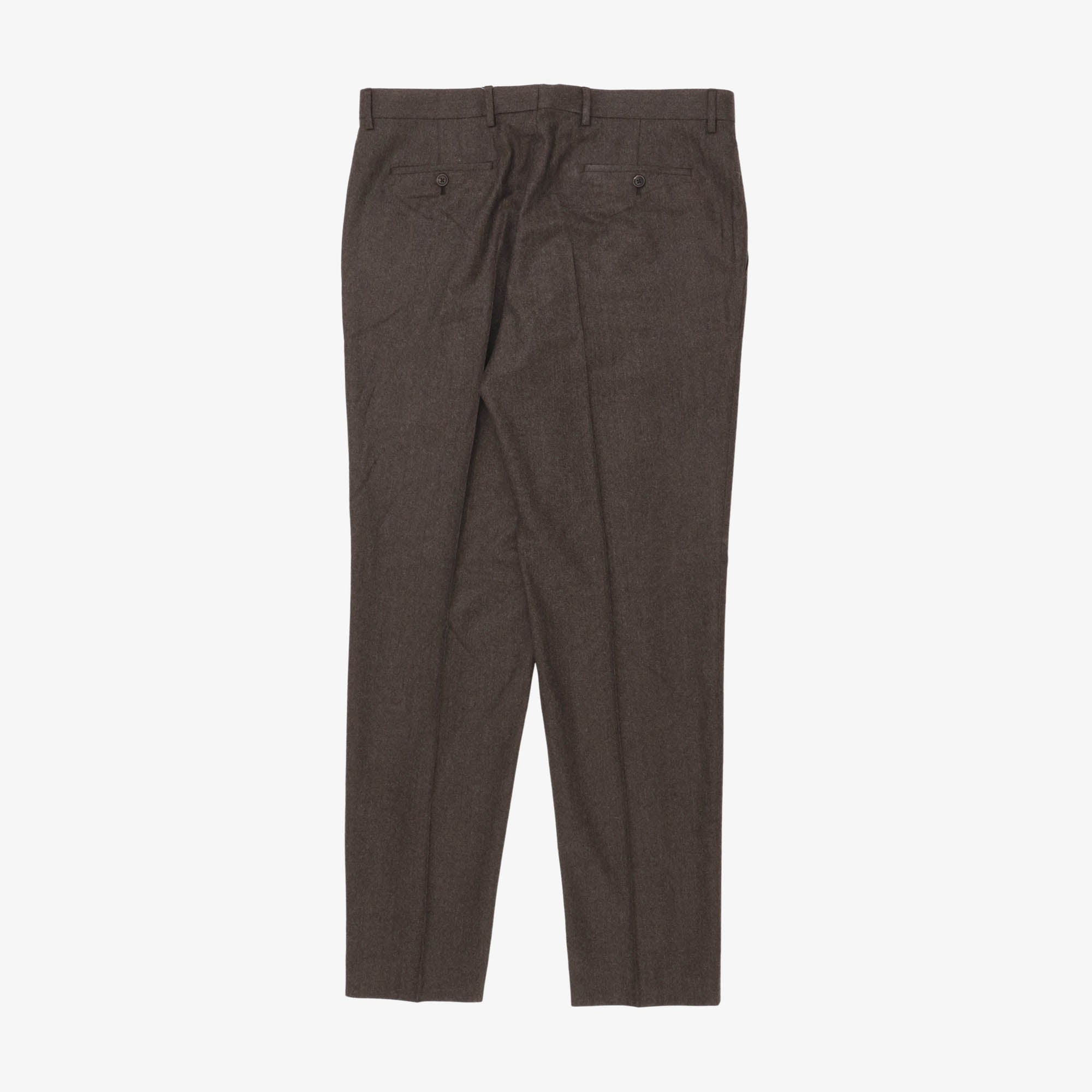 Wool Flannel Tailored Trousers (38W X 34L)