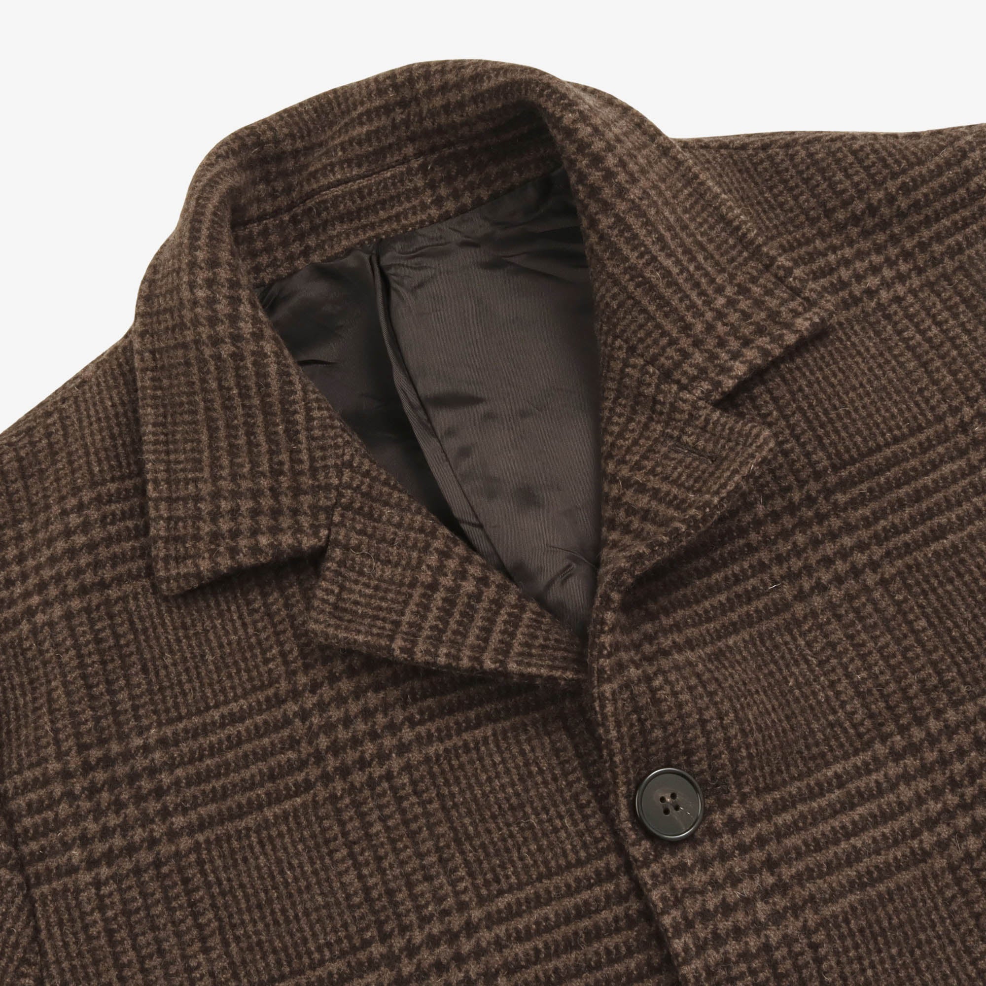 Wool Check Overcoat
